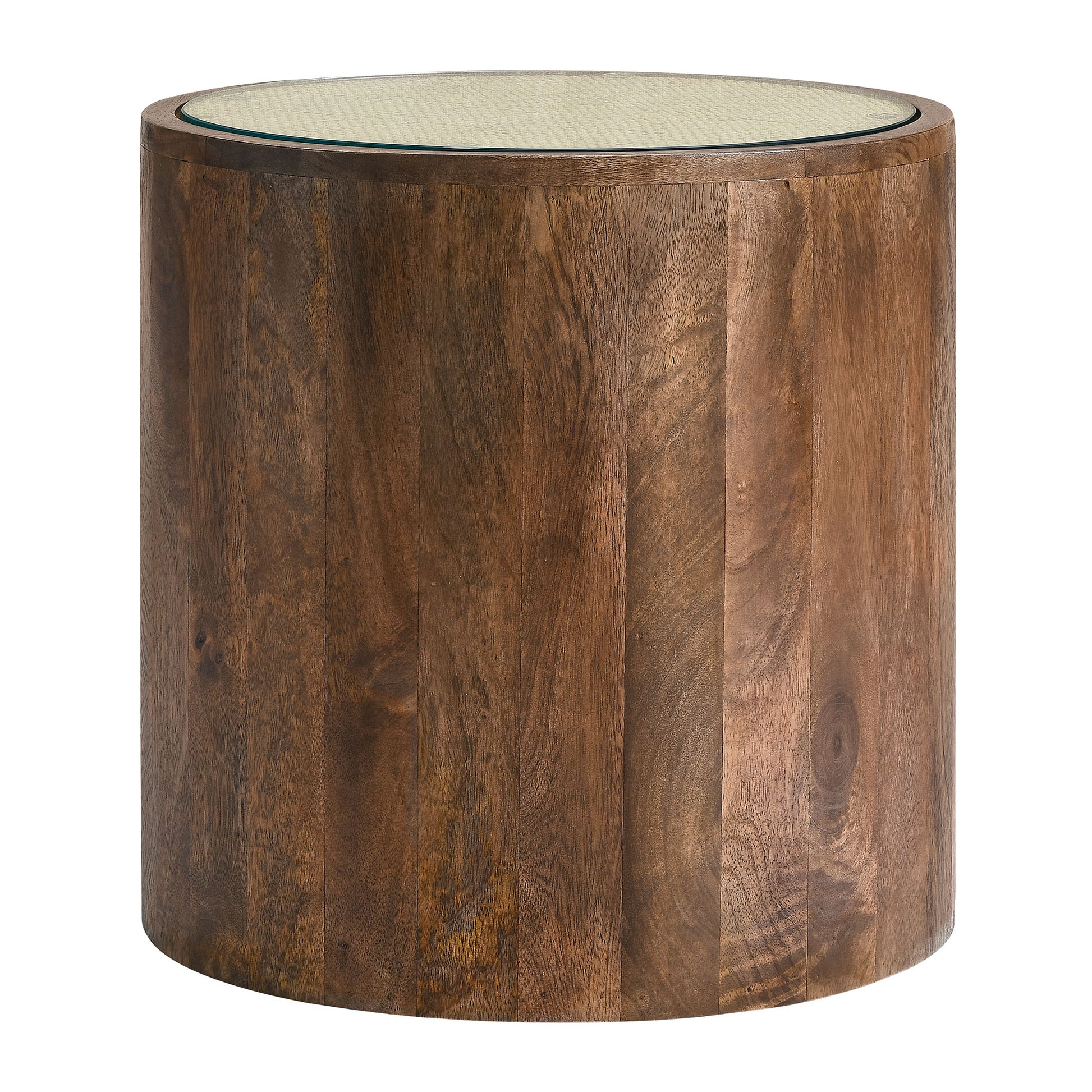 Truett Round Wood Rattan Side Table by Modway - Best Buy Furniture