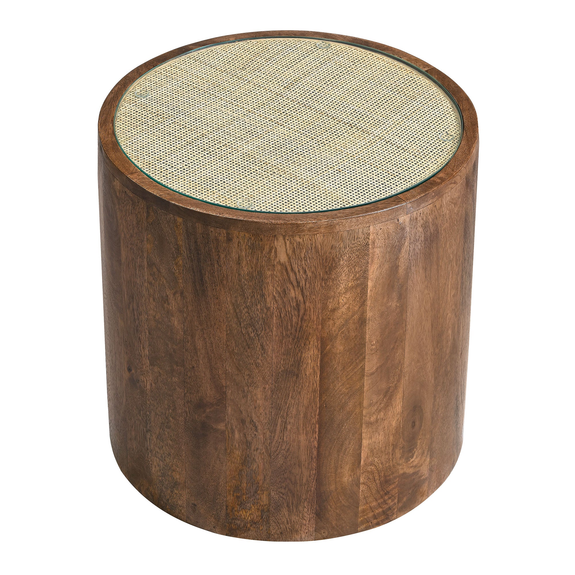 Truett Round Wood Rattan Side Table by Modway - Best Buy Furniture