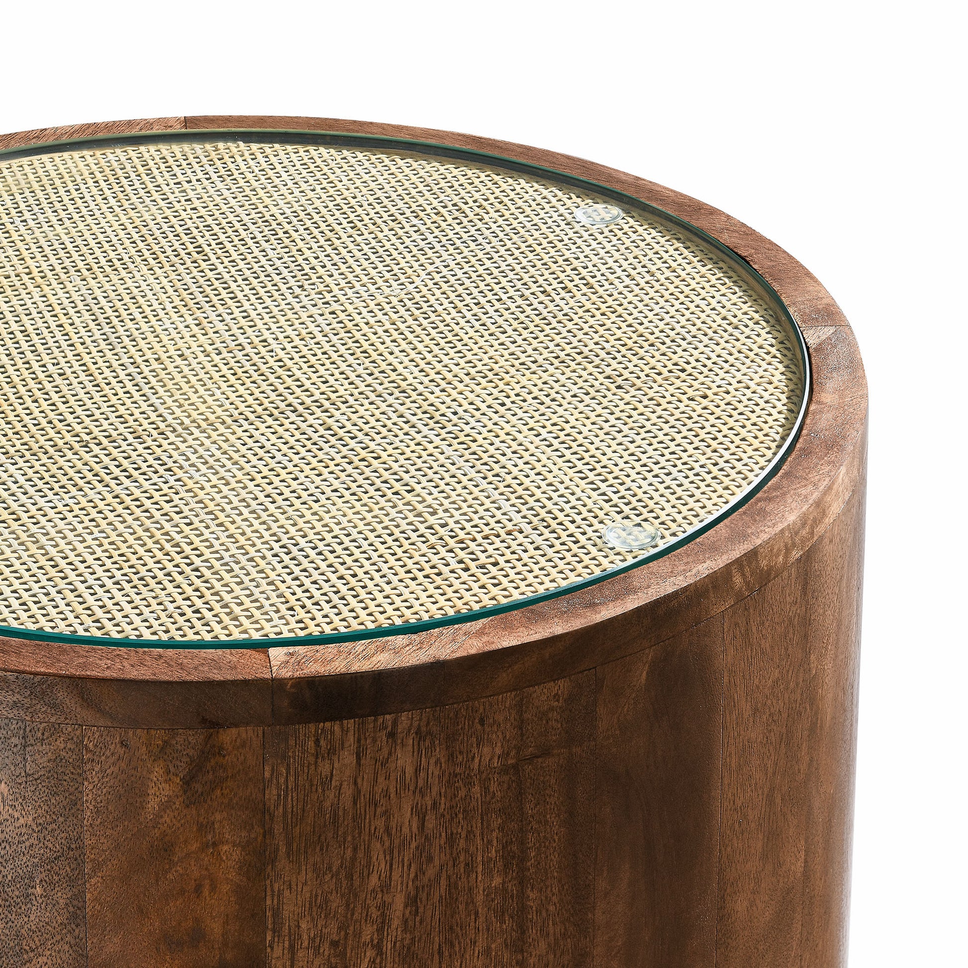 Truett Round Wood Rattan Side Table by Modway - Best Buy Furniture