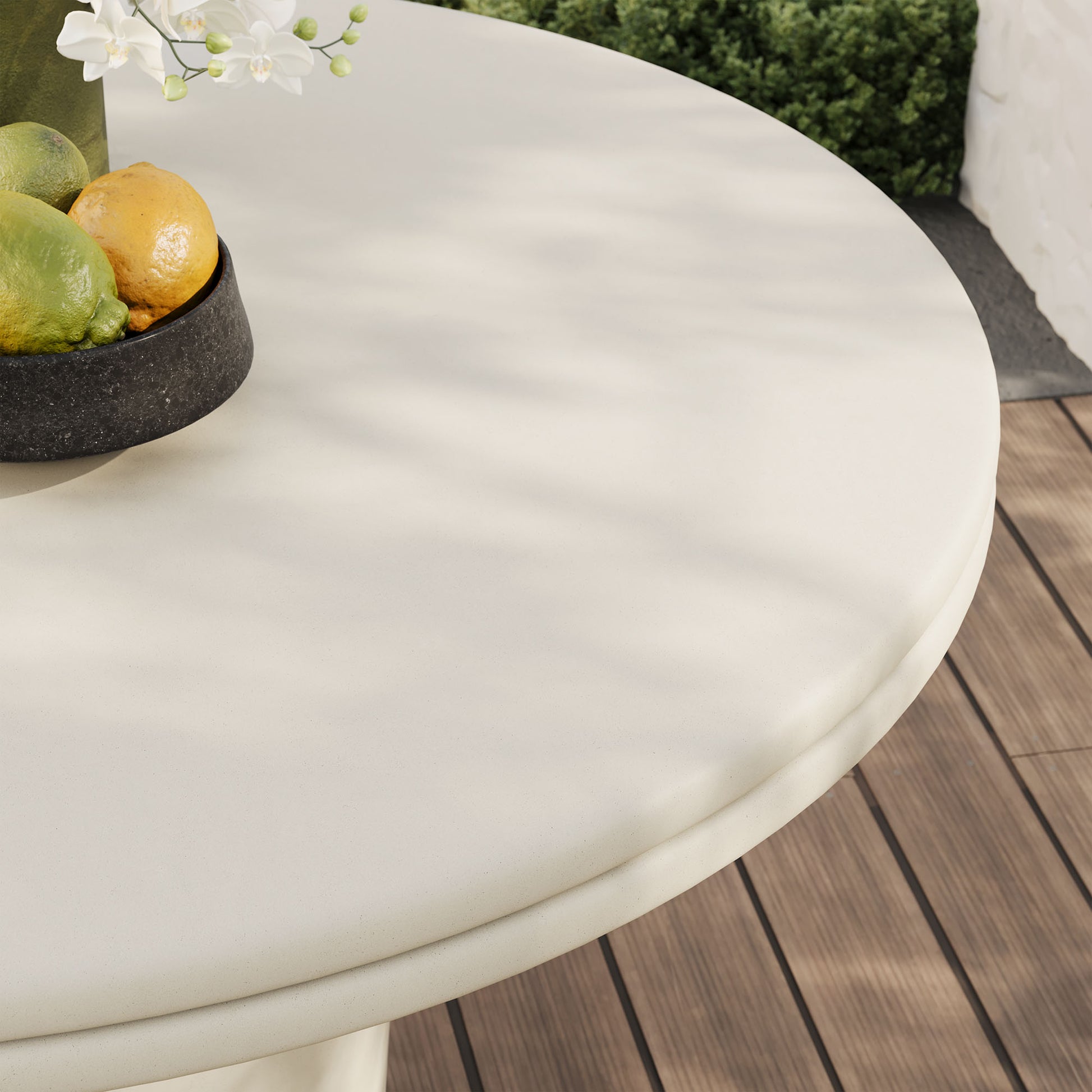 Brion 48" Indoor - Outdoor Patio Concrete Round Dining Table by Modway - Best Buy Furniture
