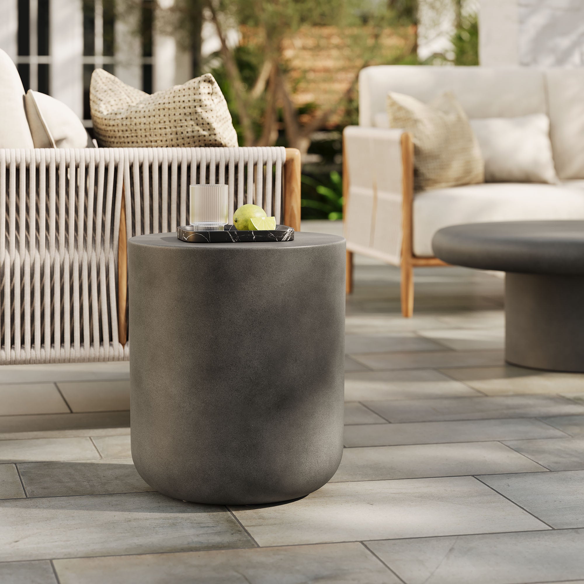 Brion Indoor - Outdoor Patio Concrete Stool by Modway - Best Buy Furniture