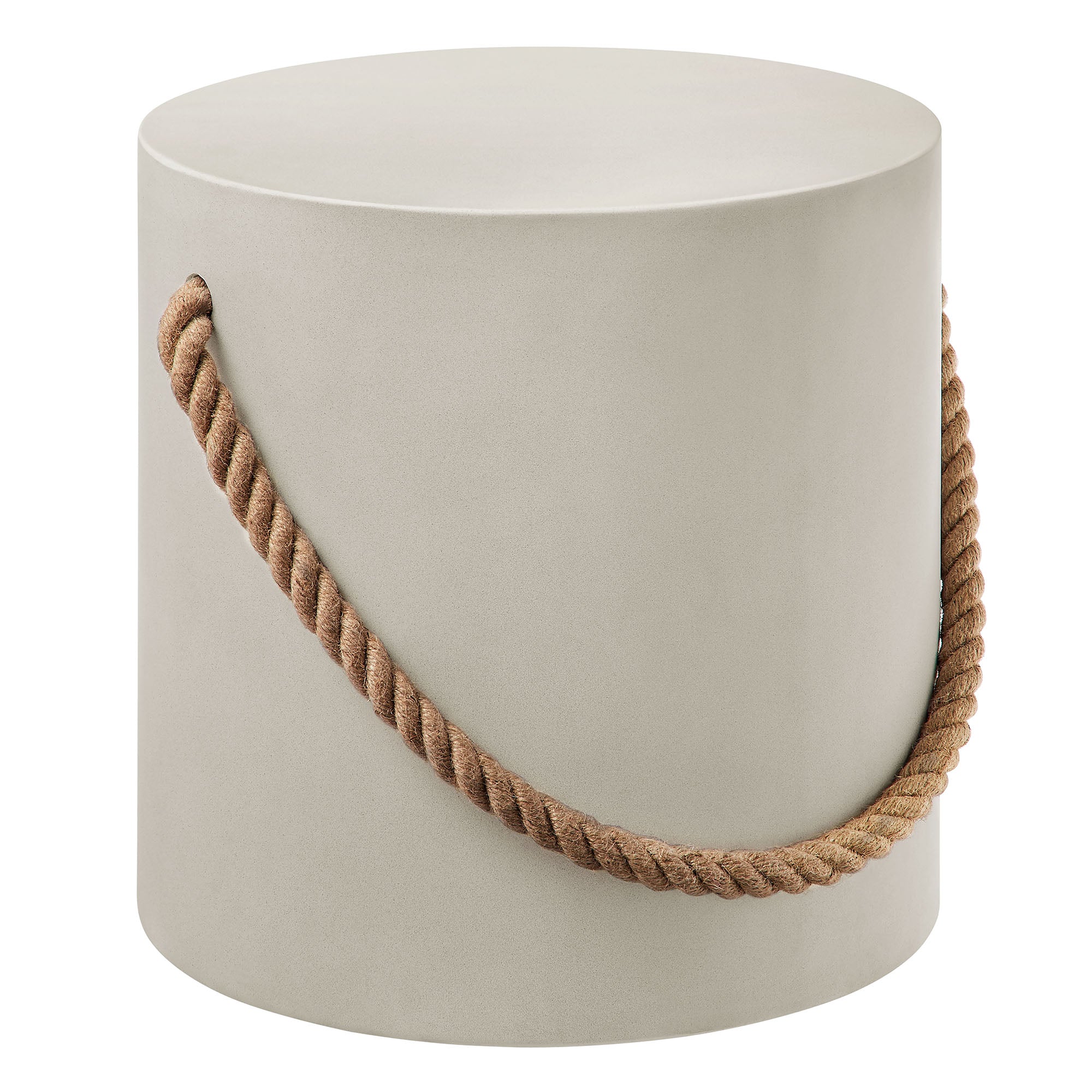 Isera Indoor - Outdoor Patio Rope Concrete Side Table Stool by Modway - Best Buy Furniture