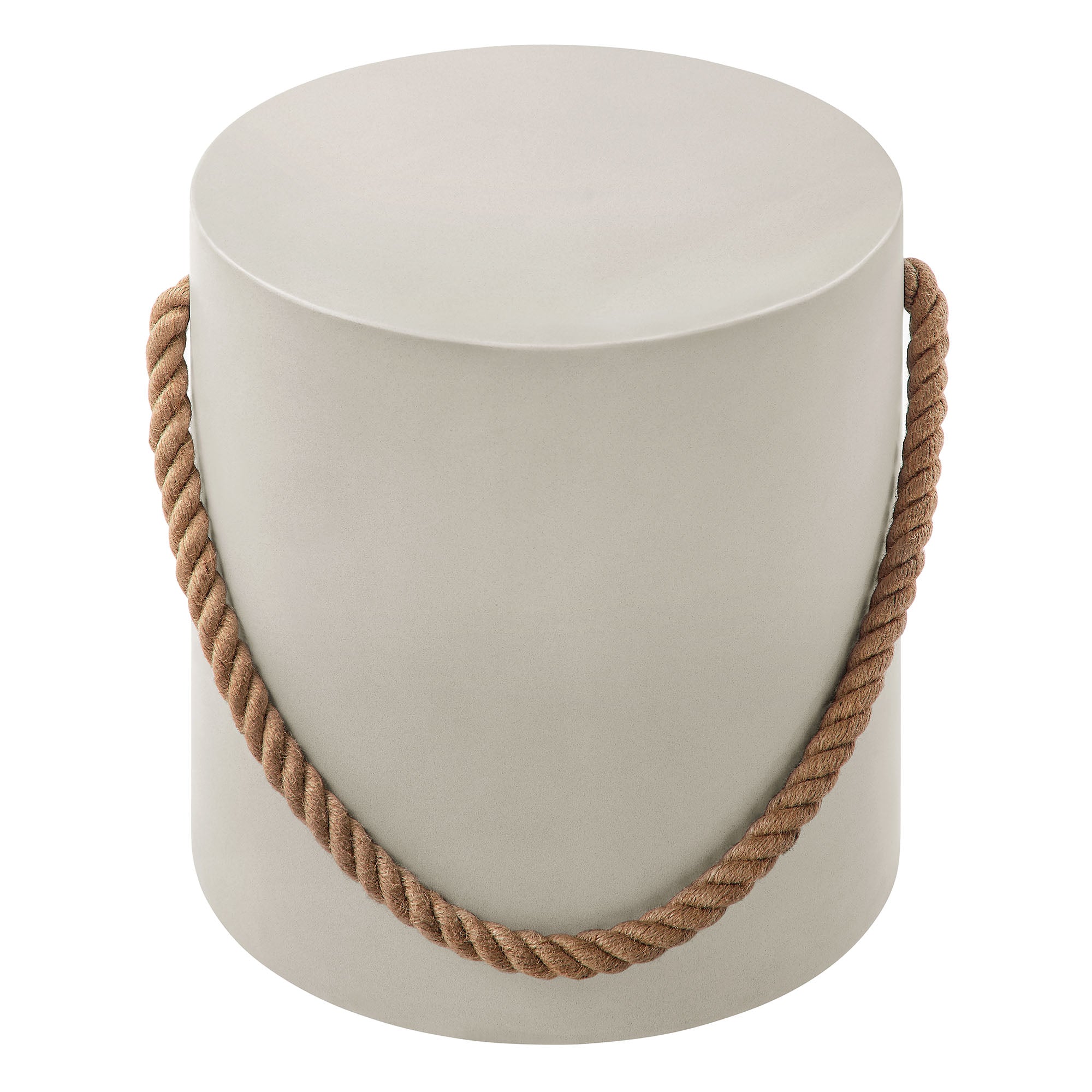 Isera Indoor - Outdoor Patio Rope Concrete Side Table Stool by Modway - Best Buy Furniture