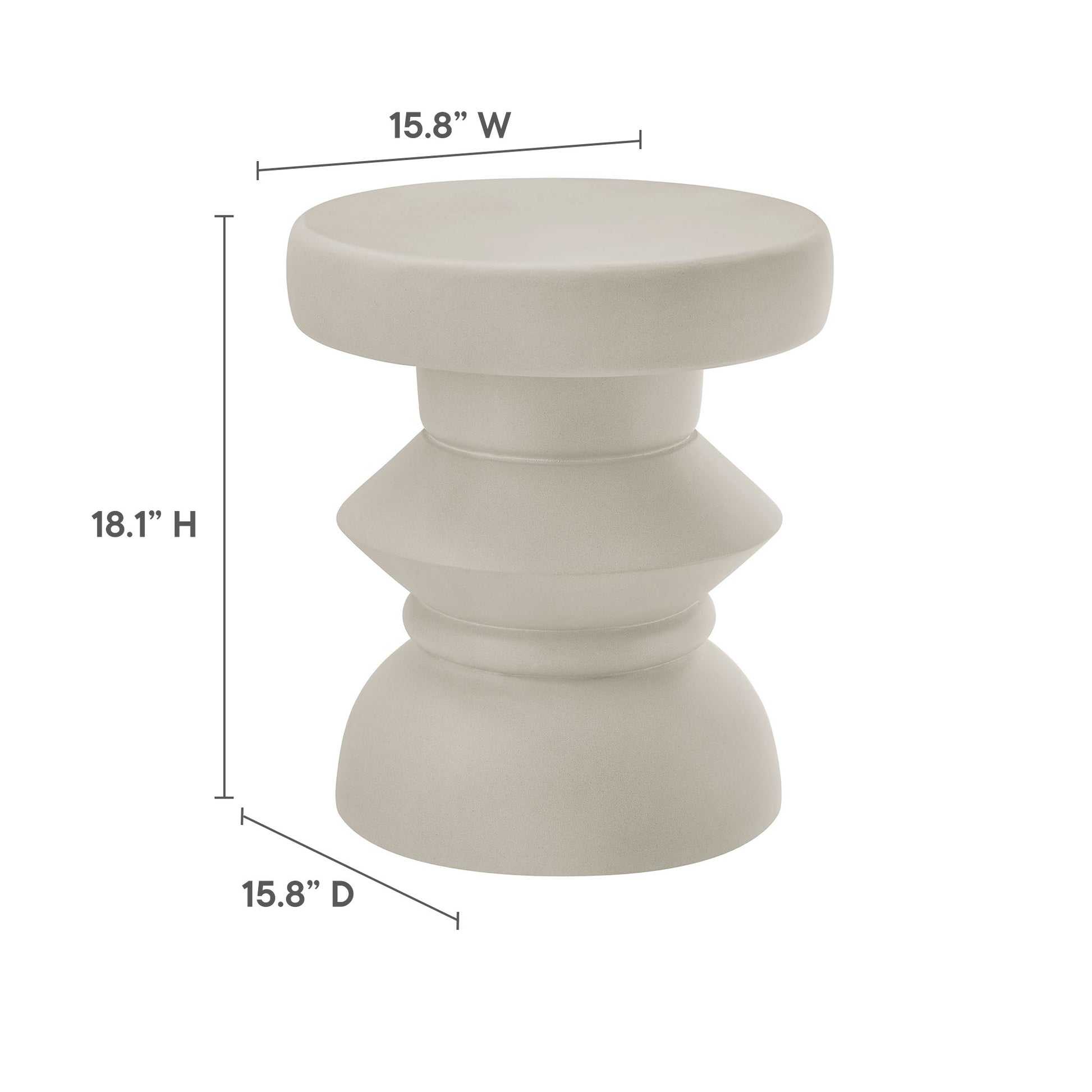 Terza Indoor - Outdoor Patio Concrete Side Table by Modway - Best Buy Furniture