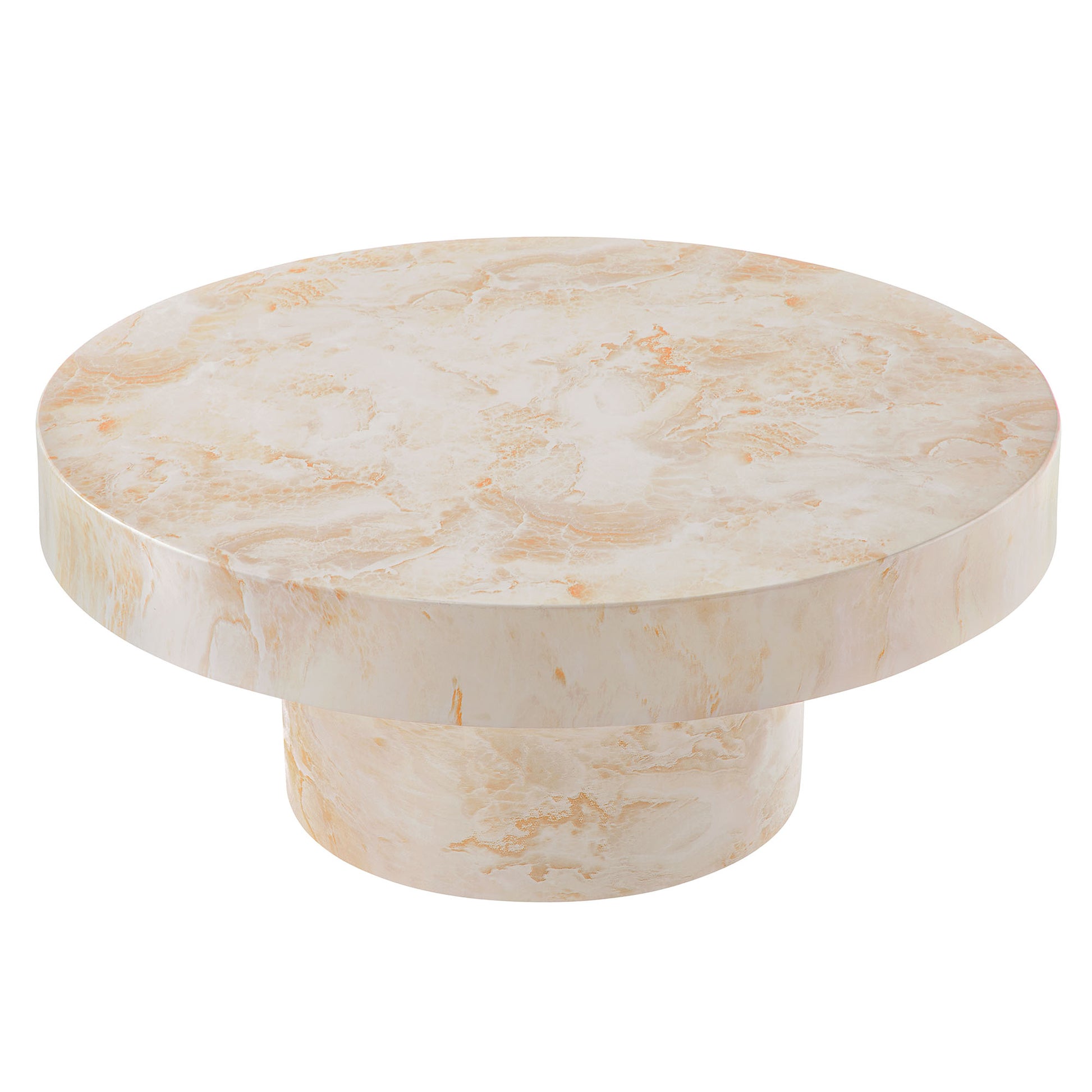 Alora Indoor - Outdoor Patio Concrete Round Coffee Table by Modway - Best Buy Furniture