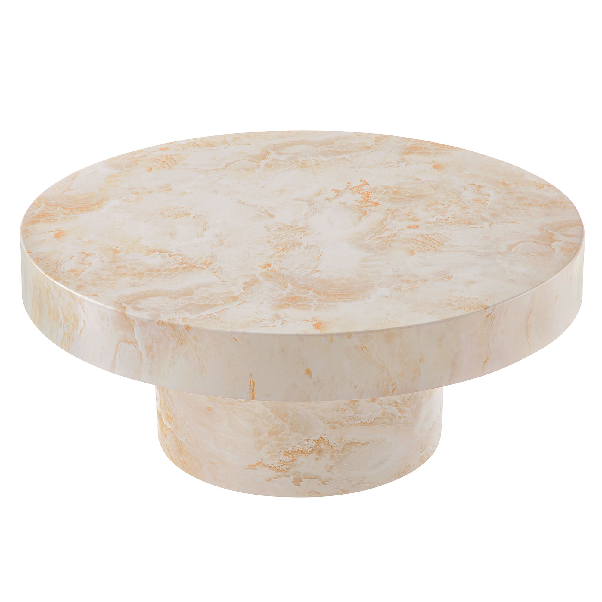 Alora Indoor - Outdoor Patio Concrete Round Coffee Table by Modway - Best Buy Furniture