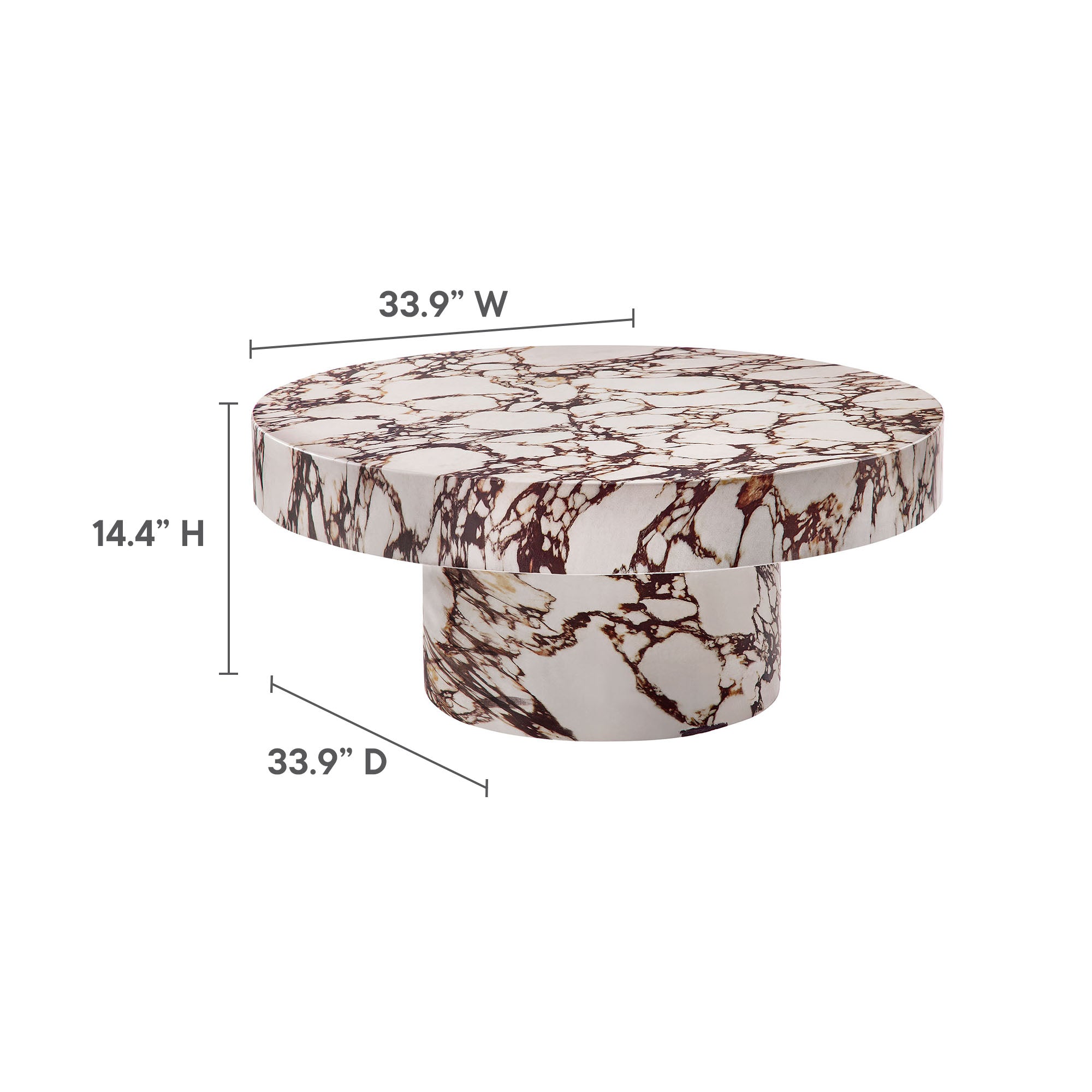Alora Indoor - Outdoor Patio Concrete Round Coffee Table by Modway - Best Buy Furniture