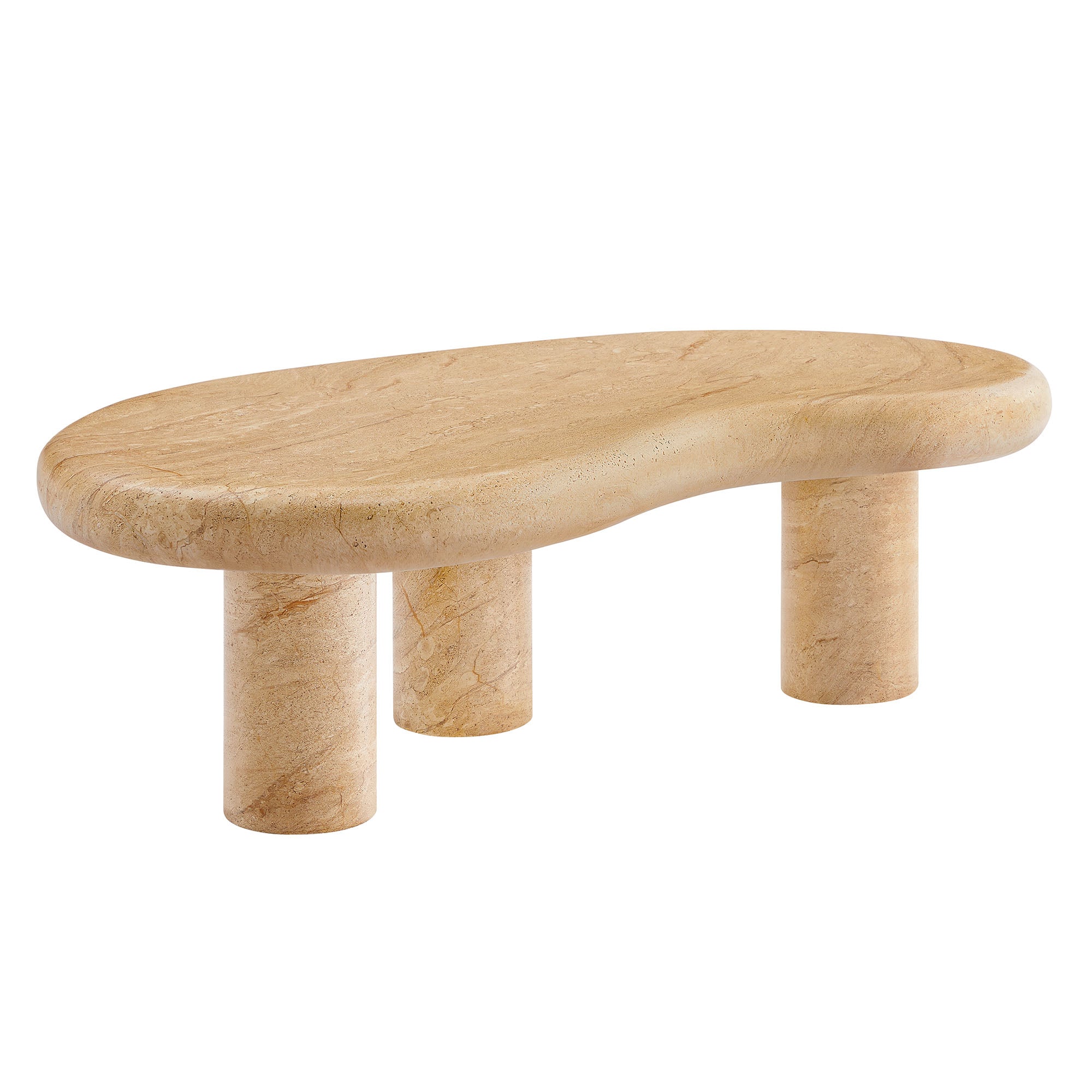 Elowen Indoor - Outdoor Patio Textured Faux Travertine Coffee Table by Modway - Best Buy Furniture