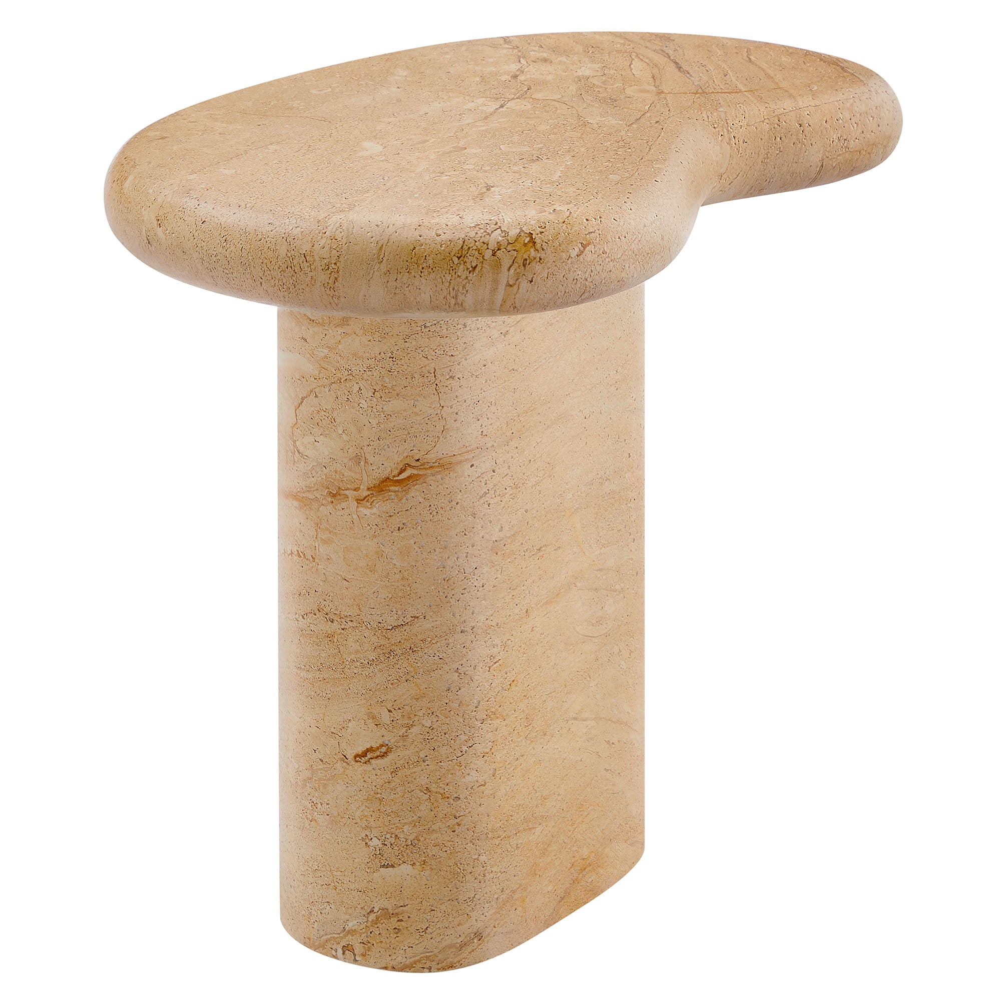 Elowen Indoor - Outdoor Patio Textured Faux Travertine Side Table by Modway - Best Buy Furniture