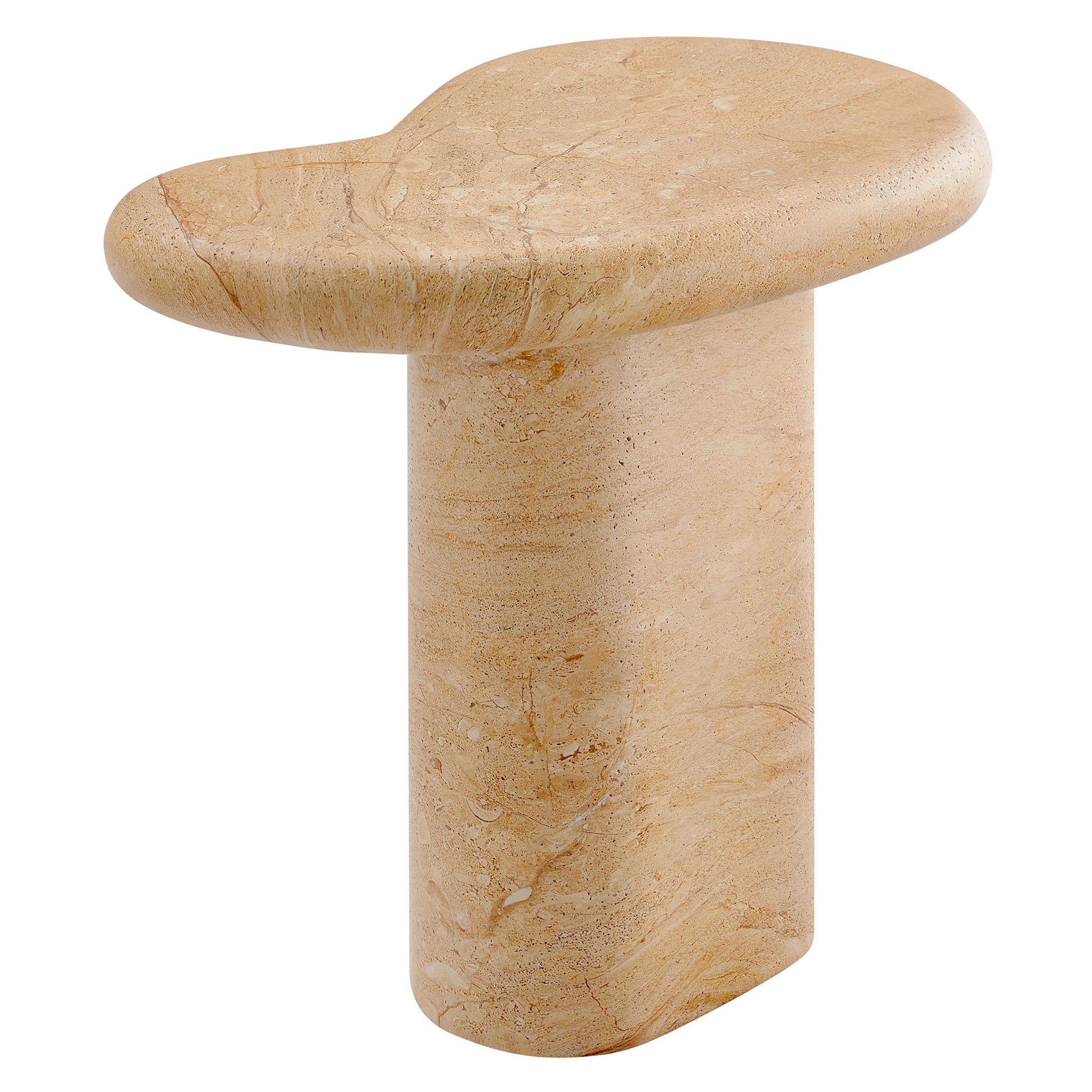 Elowen Indoor - Outdoor Patio Textured Faux Travertine Side Table by Modway - Best Buy Furniture