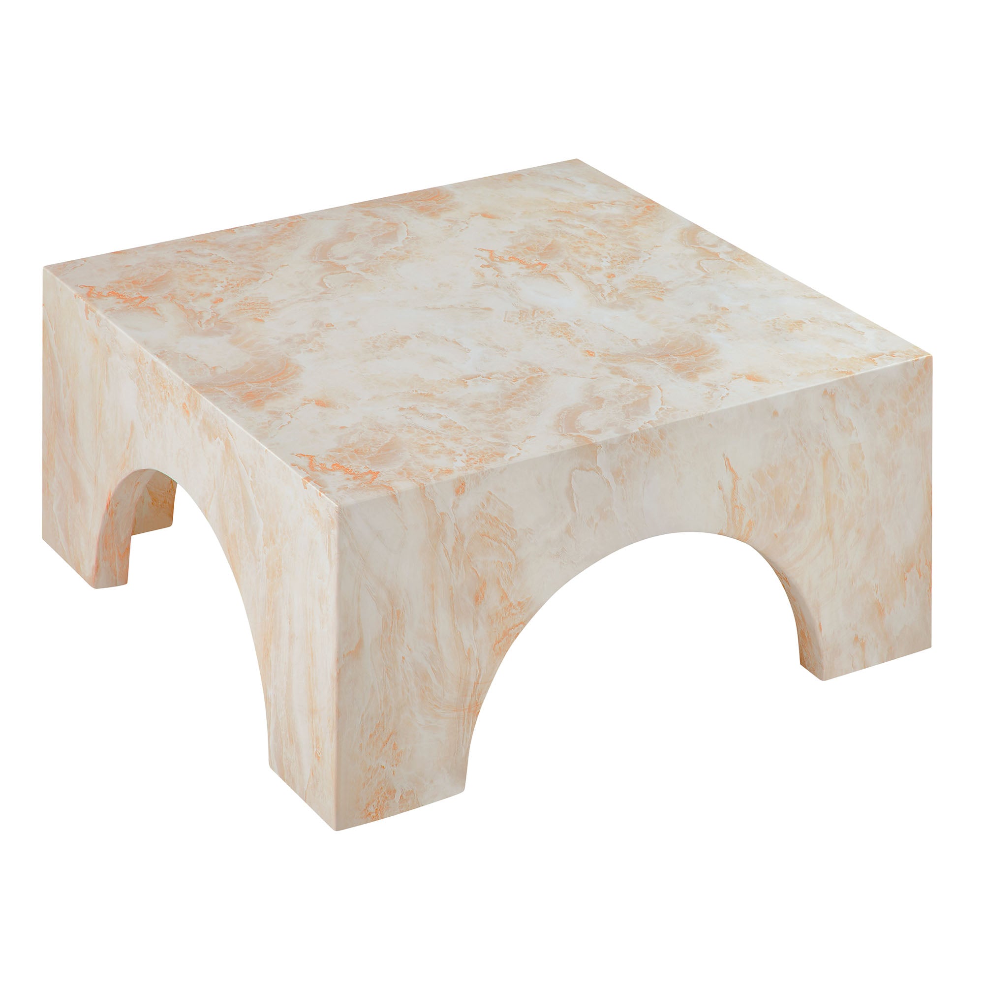 Valen Indoor - Outdoor Patio Arched Concrete Coffee Table by Modway - Best Buy Furniture