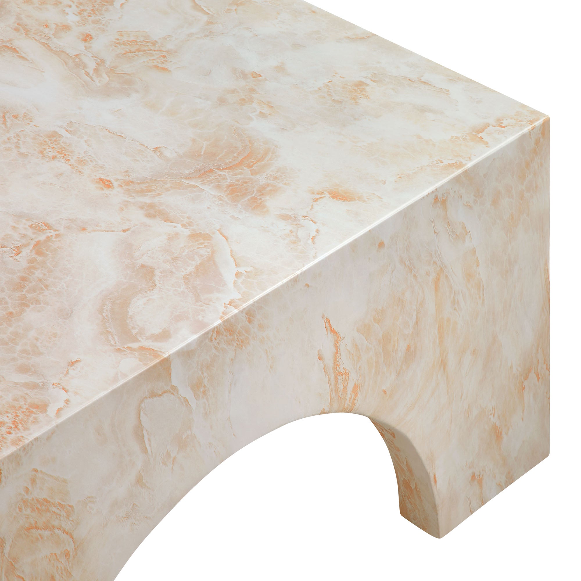 Valen Indoor - Outdoor Patio Arched Concrete Coffee Table by Modway - Best Buy Furniture
