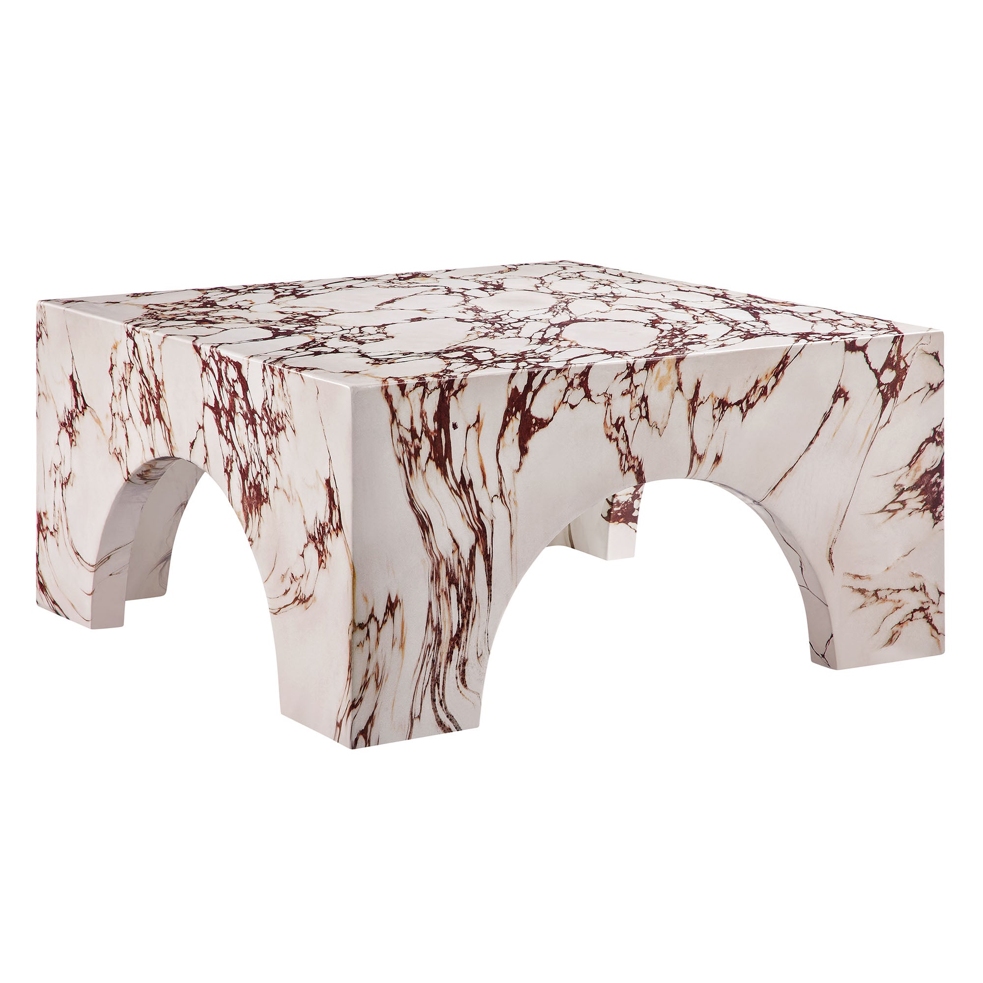 Valen Indoor - Outdoor Patio Arched Concrete Coffee Table by Modway - Best Buy Furniture