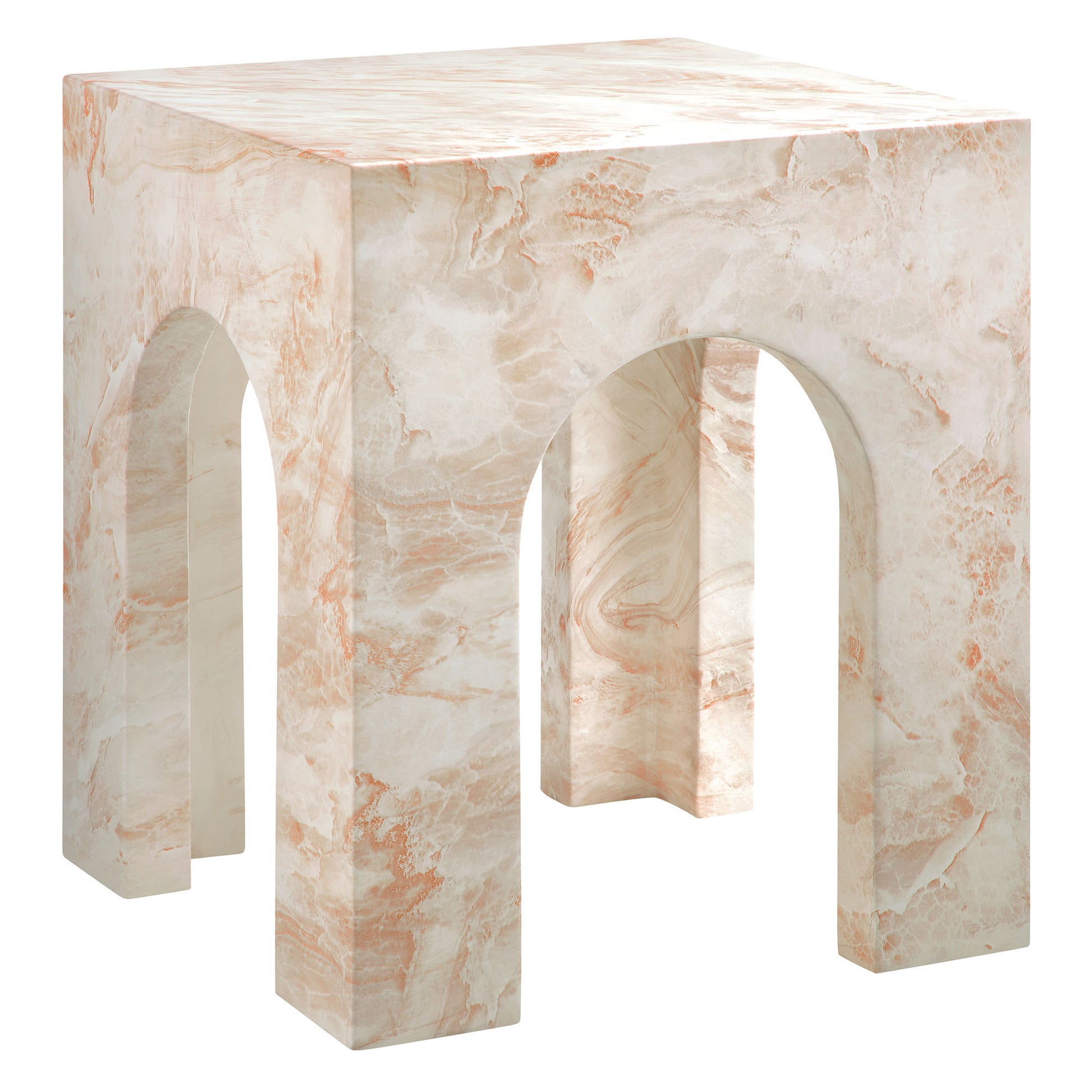 Valen Square Indoor - Outdoor Patio Arched Concrete Side Table by Modway - Best Buy Furniture