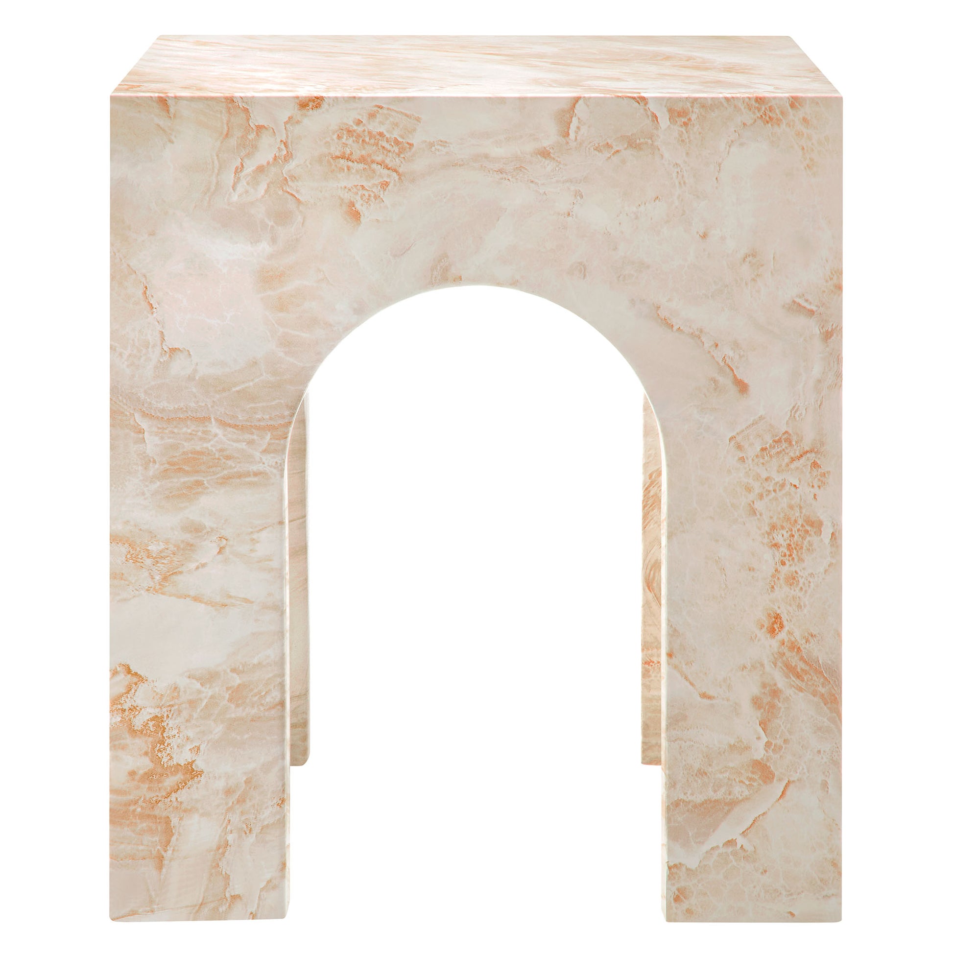 Valen Square Indoor - Outdoor Patio Arched Concrete Side Table by Modway - Best Buy Furniture