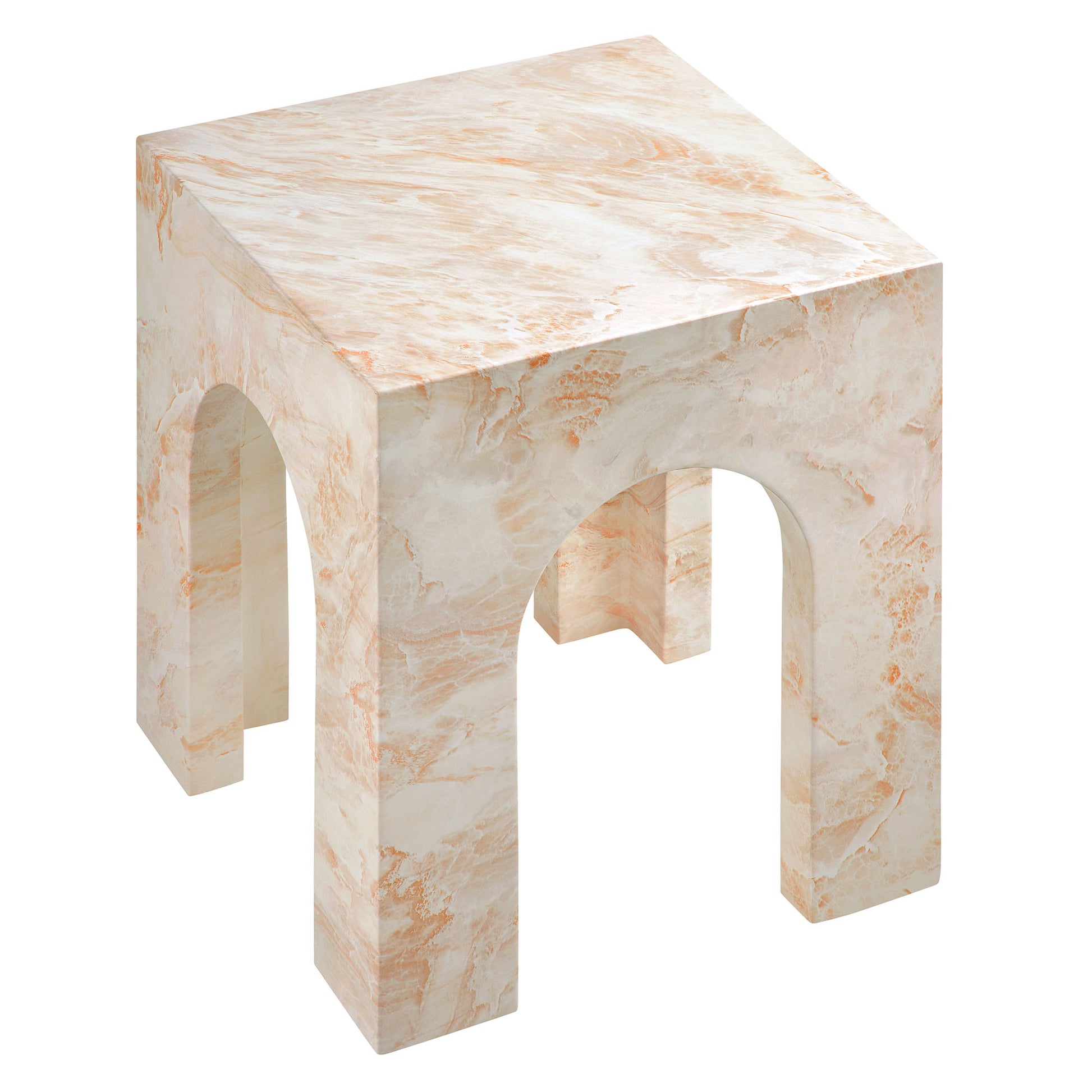 Valen Square Indoor - Outdoor Patio Arched Concrete Side Table by Modway - Best Buy Furniture