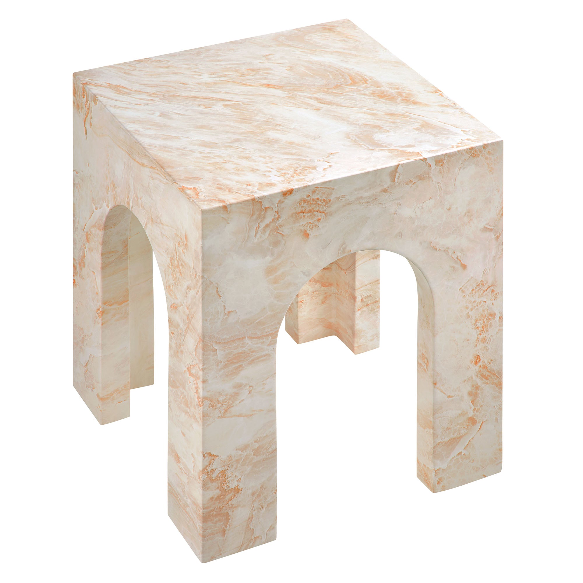 Valen Square Indoor - Outdoor Patio Arched Concrete Side Table by Modway - Best Buy Furniture