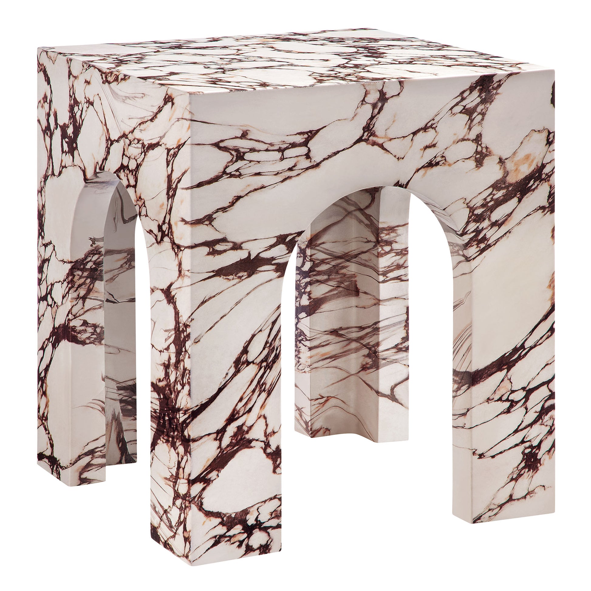 Valen Square Indoor - Outdoor Patio Arched Concrete Side Table by Modway - Best Buy Furniture