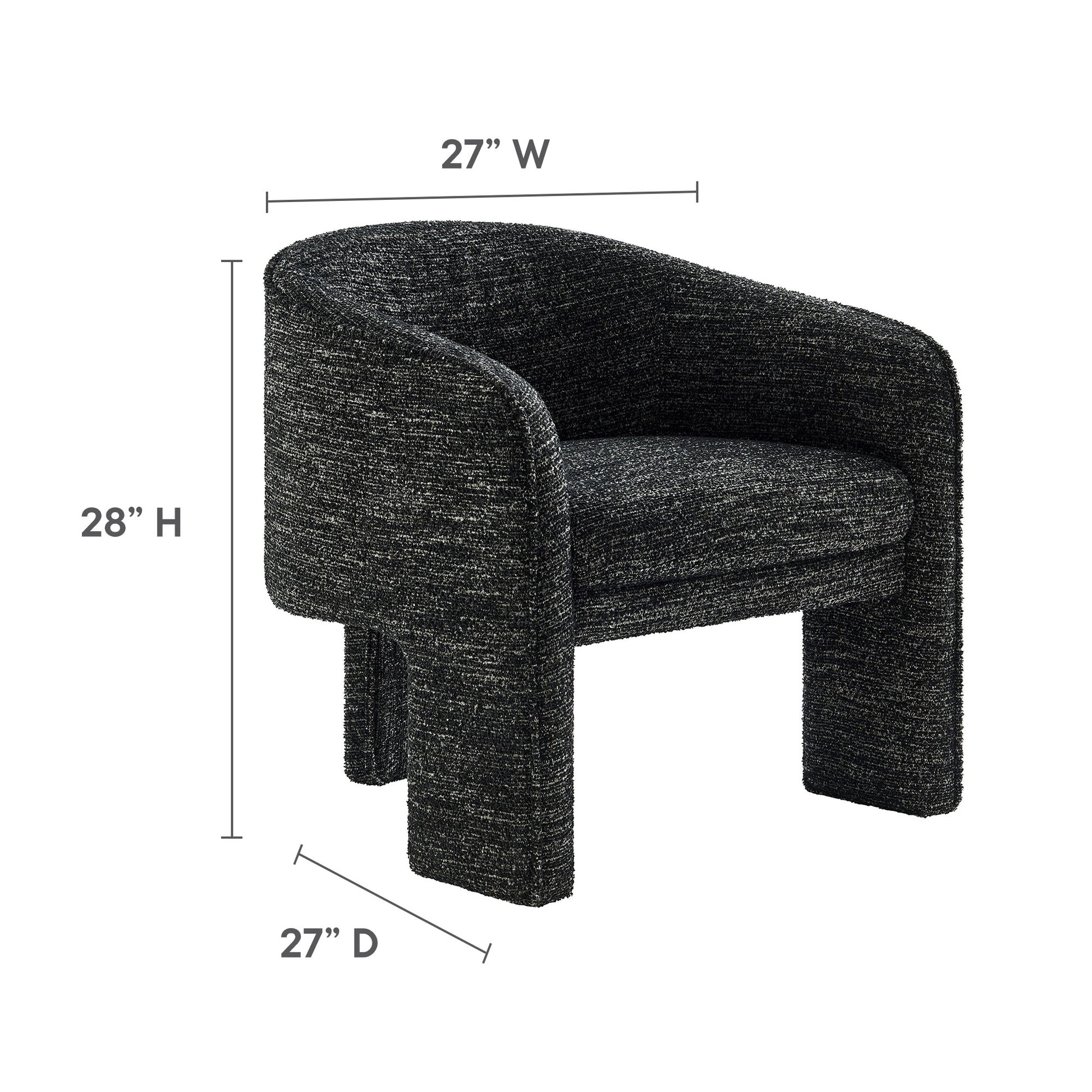 Greer Boucle Fabric Upholstered Accent Armchair by Modway - Best Buy Furniture