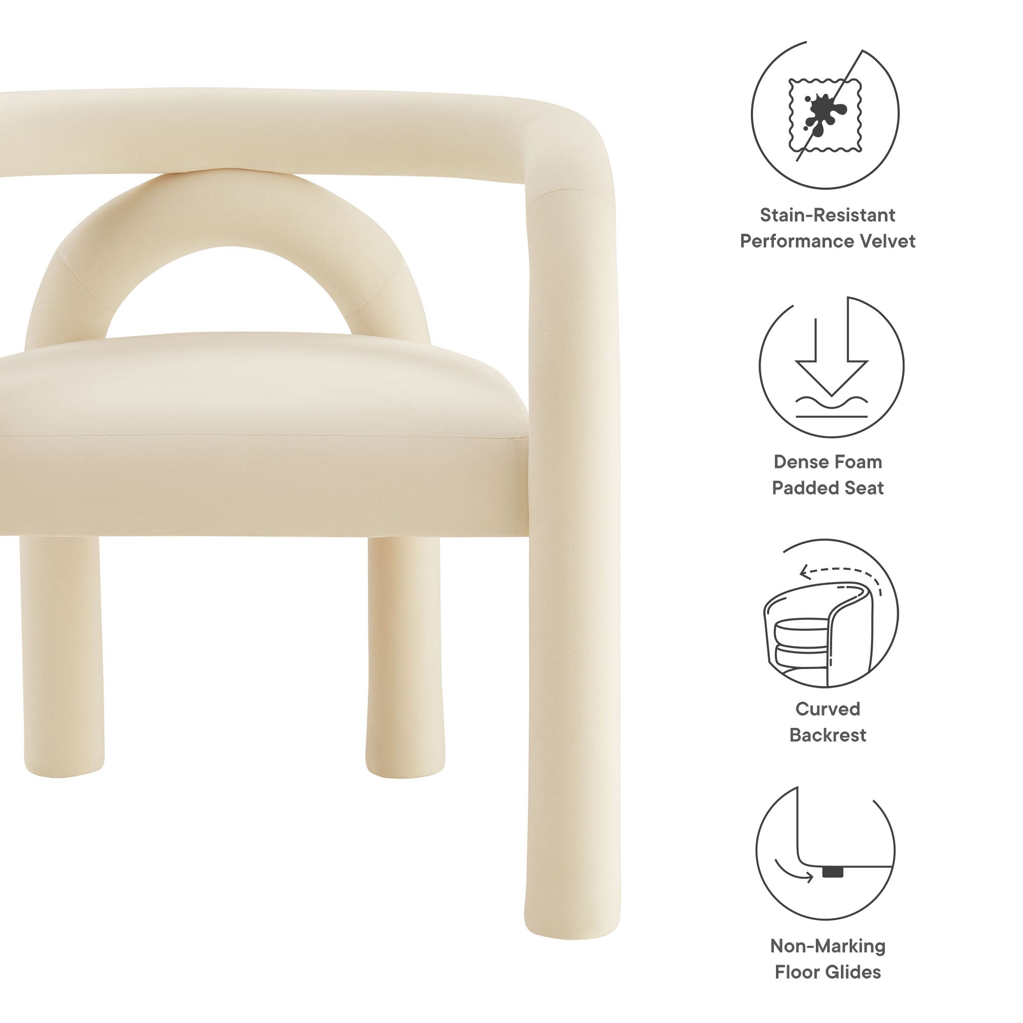 Astrid Performance Velvet Dining Chair by Modway - Best Buy Furniture