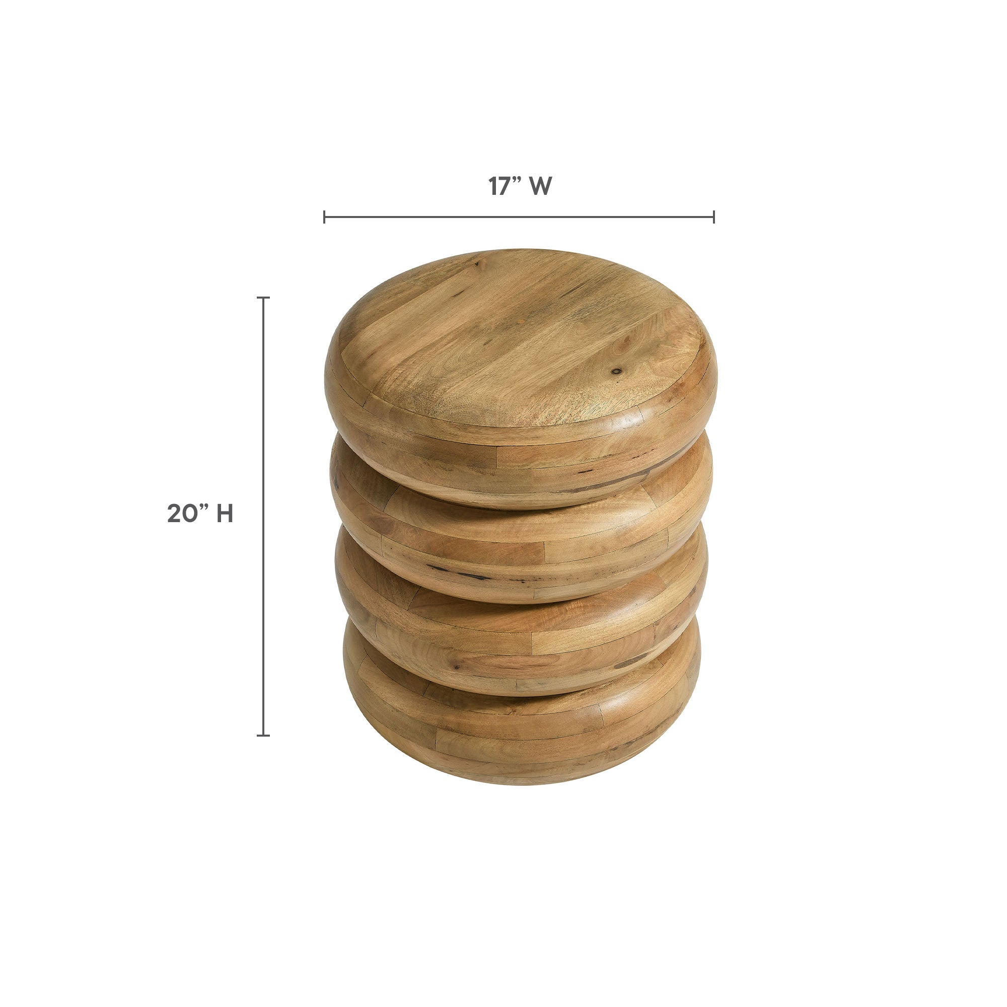 Ellery Round Stacked Wood Side Table by Modway - Best Buy Furniture
