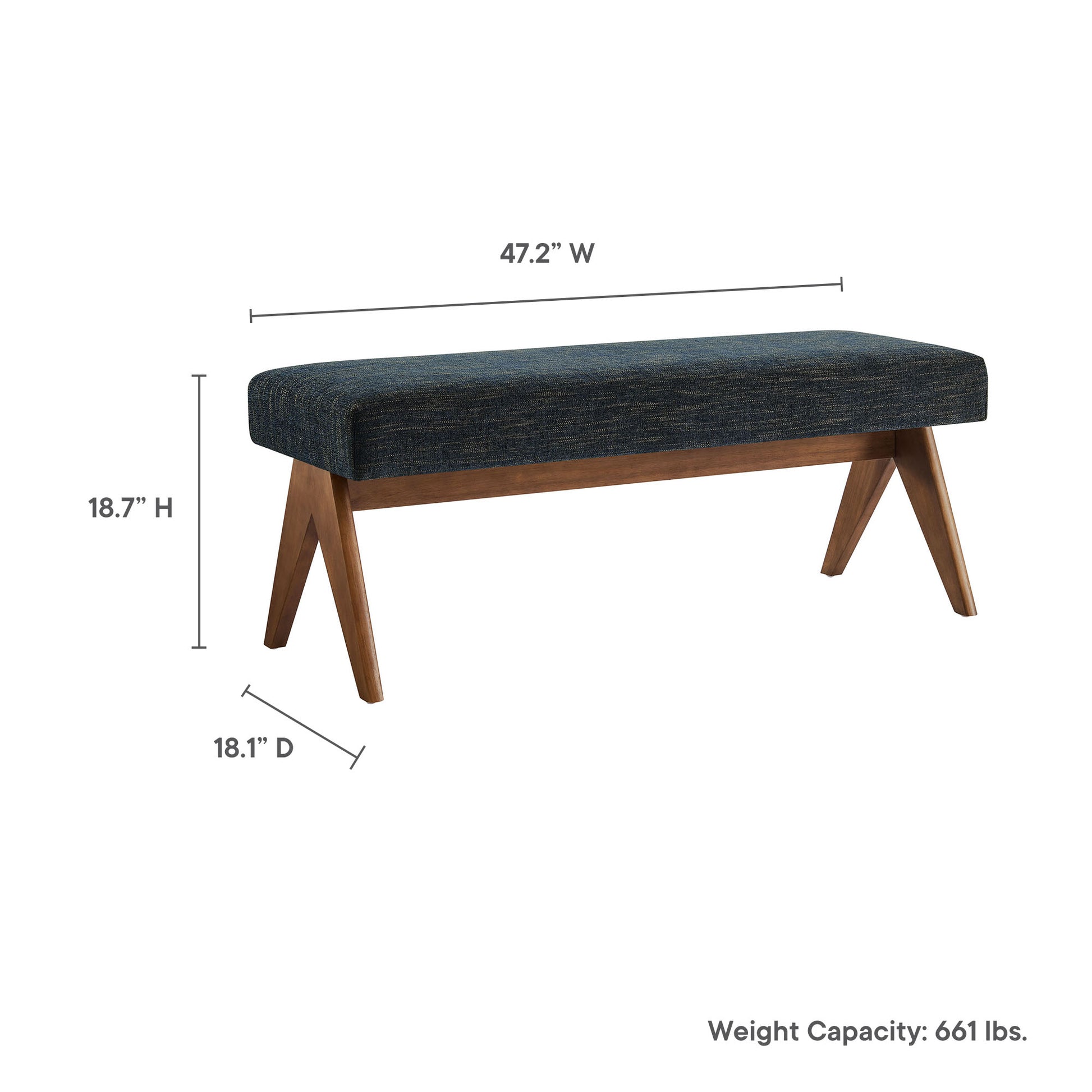 Lyra 47" Fabric Upholstered Bench by Modway - Best Buy Furniture