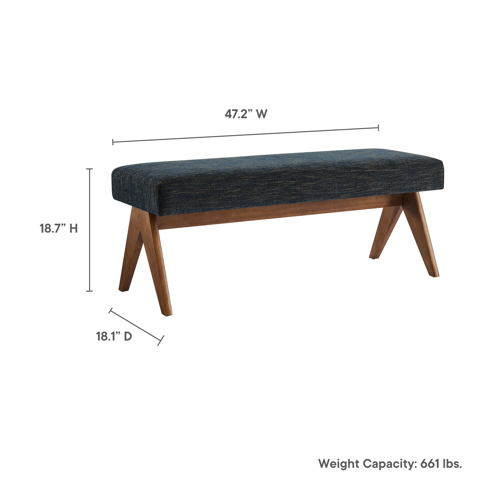 Lyra 47" Fabric Upholstered Bench by Modway - Best Buy Furniture