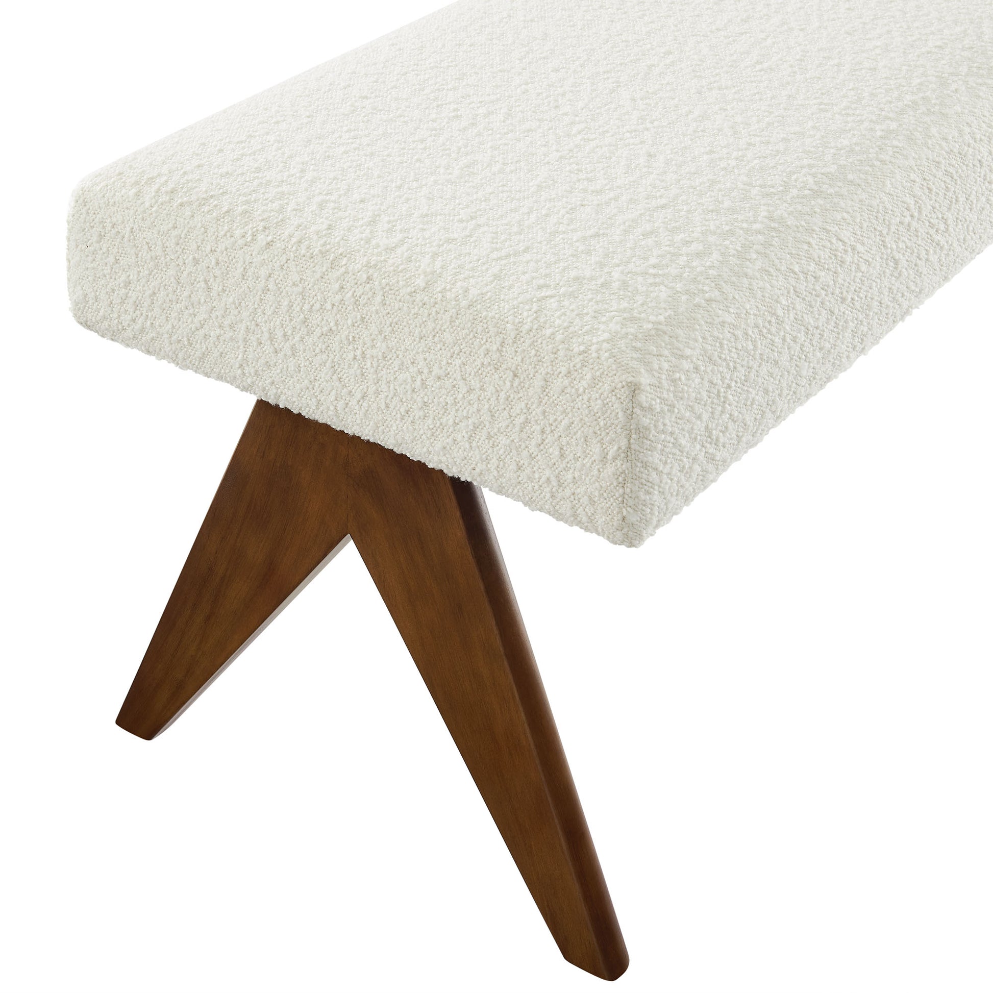 Lyra 47" Boucle Upholstered Bench by Modway - Best Buy Furniture