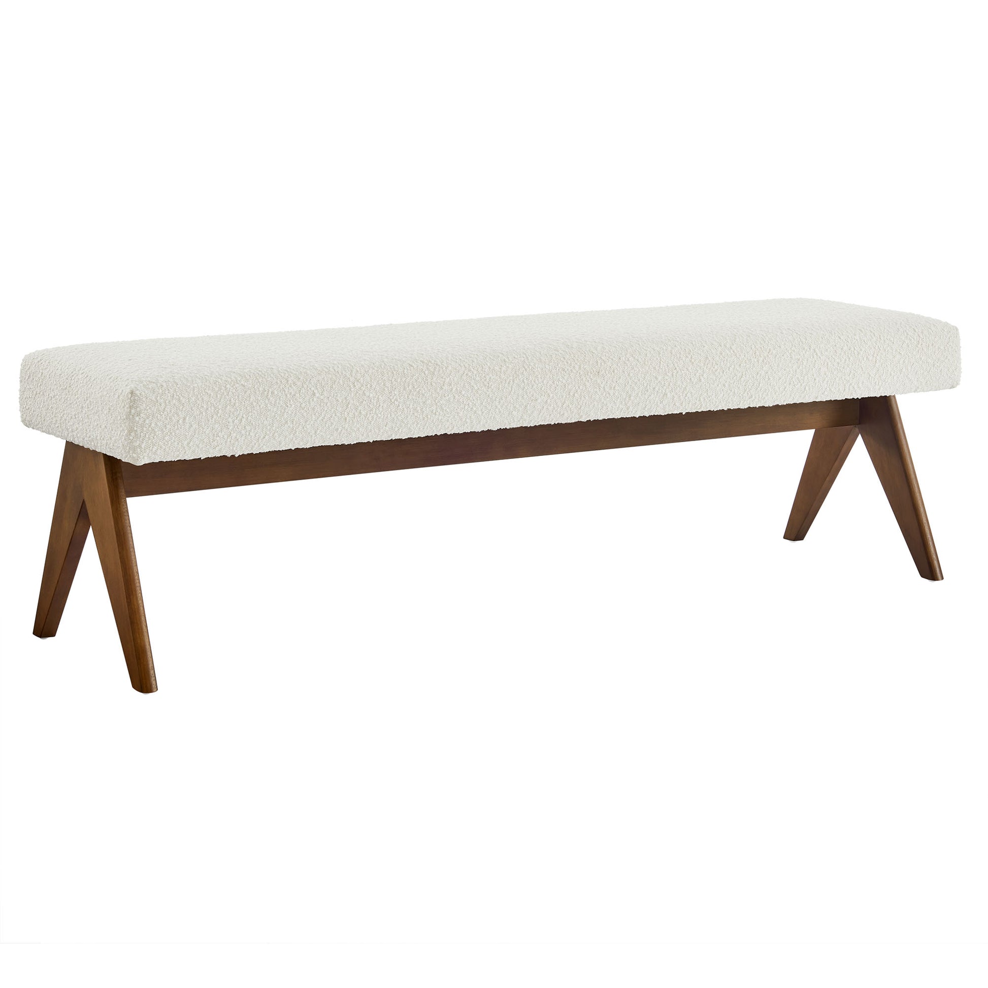 Lyra 63" Boucle Upholstered Bench by Modway - Best Buy Furniture