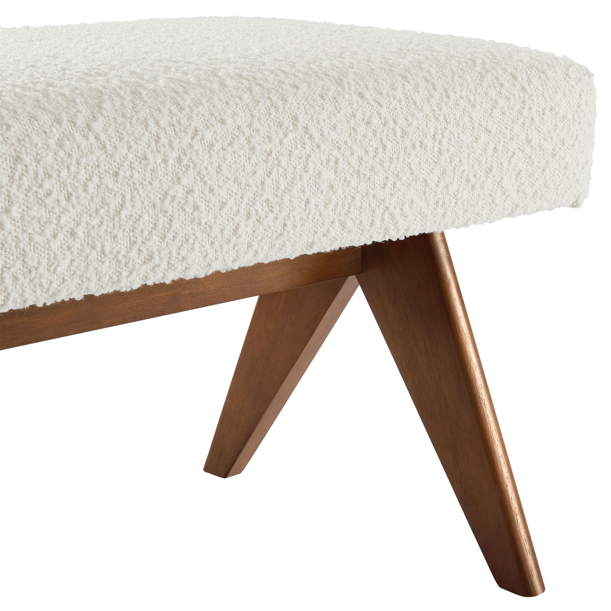 Lyra 63" Boucle Upholstered Bench by Modway - Best Buy Furniture