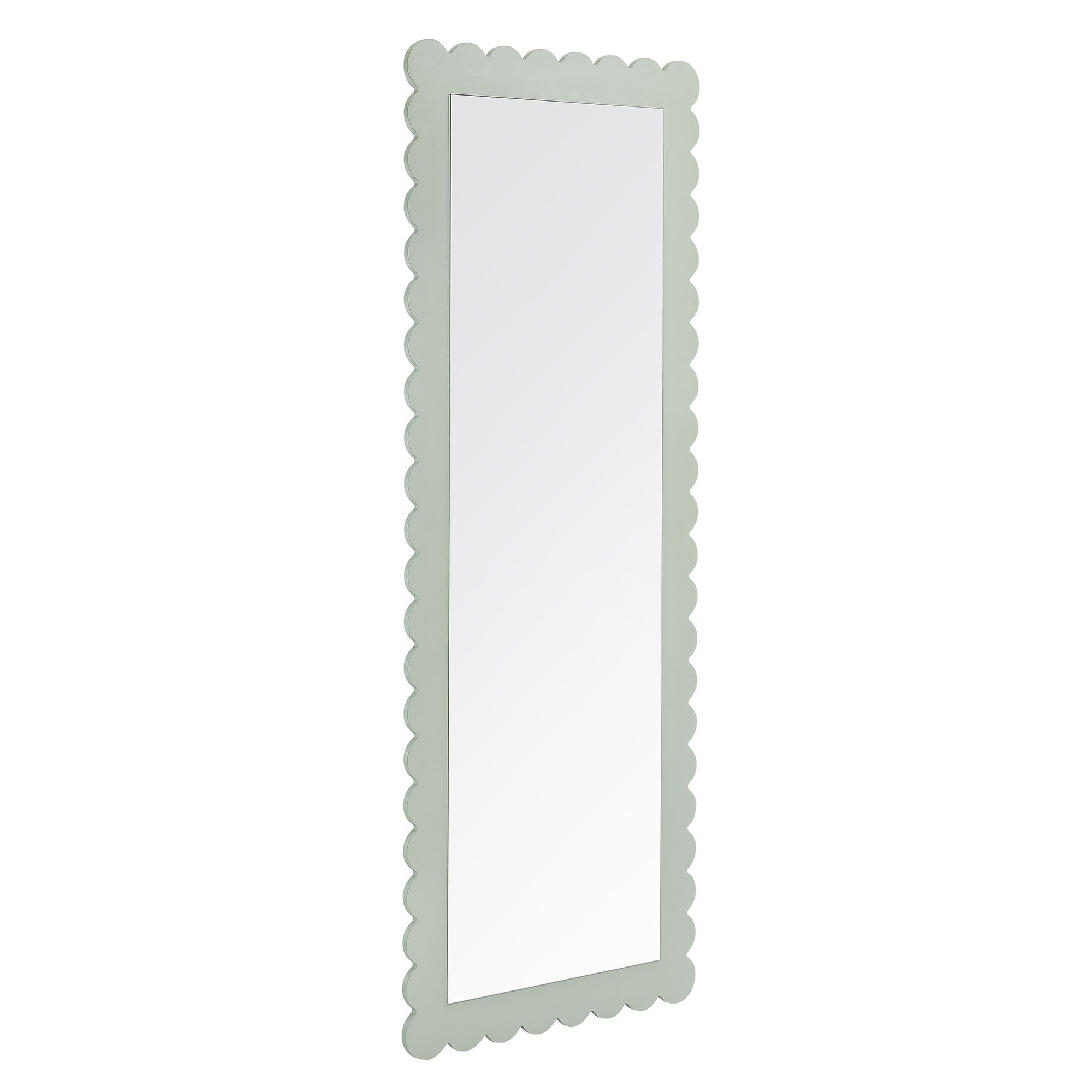Emmeline Scalloped Rectangle Floor Mirror by Modway - Best Buy Furniture