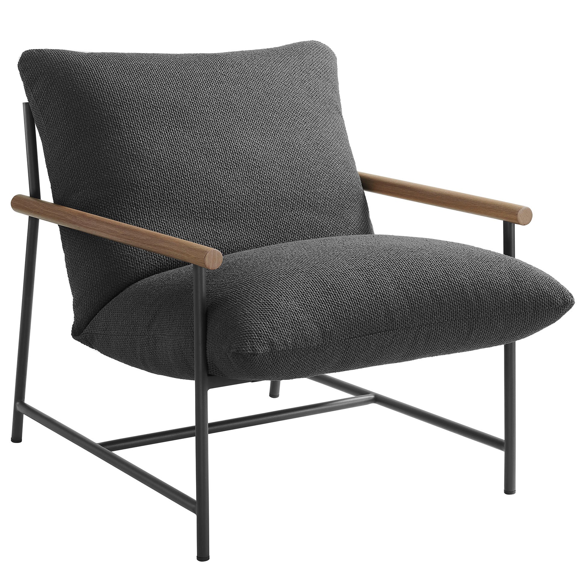 Raya Outdoor Patio Boucle Lounge Chair and Ottoman by Modway - Best Buy Furniture