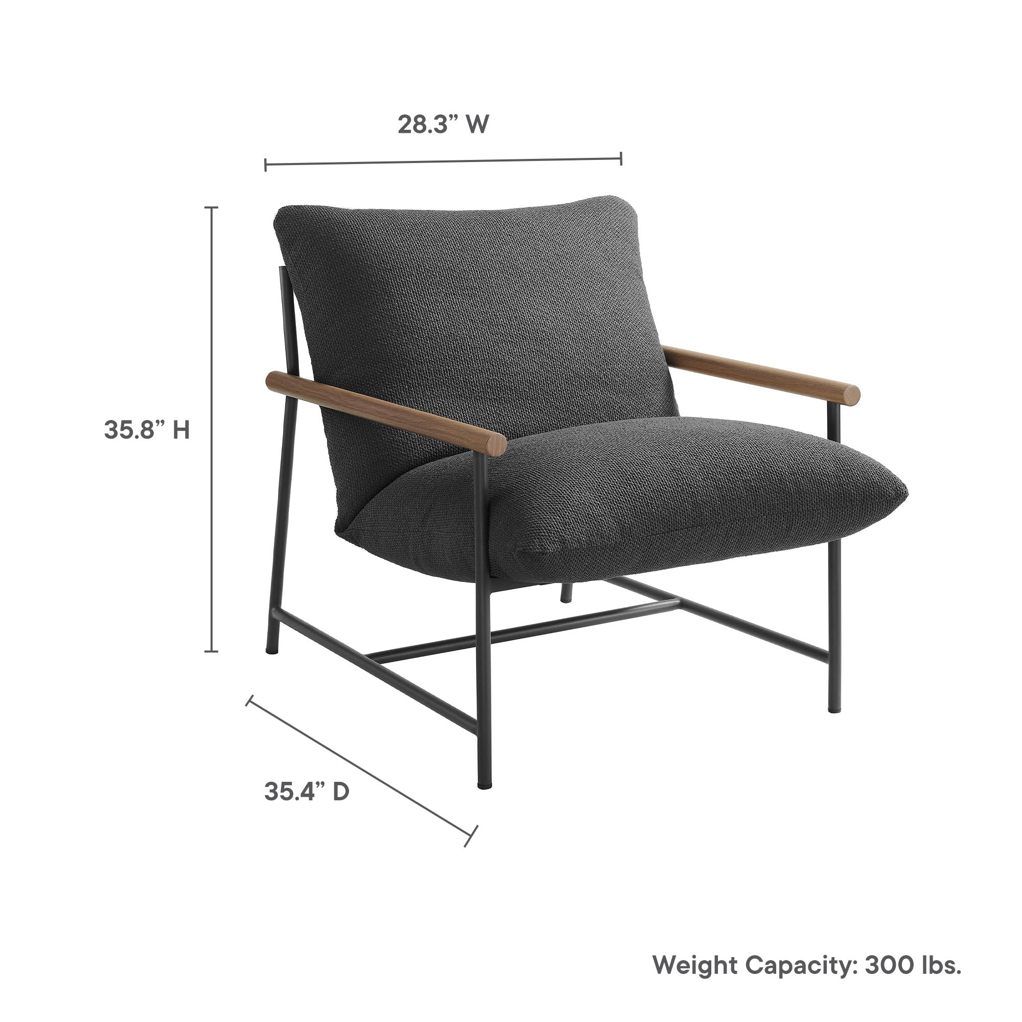 Raya Outdoor Patio Boucle Lounge Chair and Ottoman by Modway - Best Buy Furniture