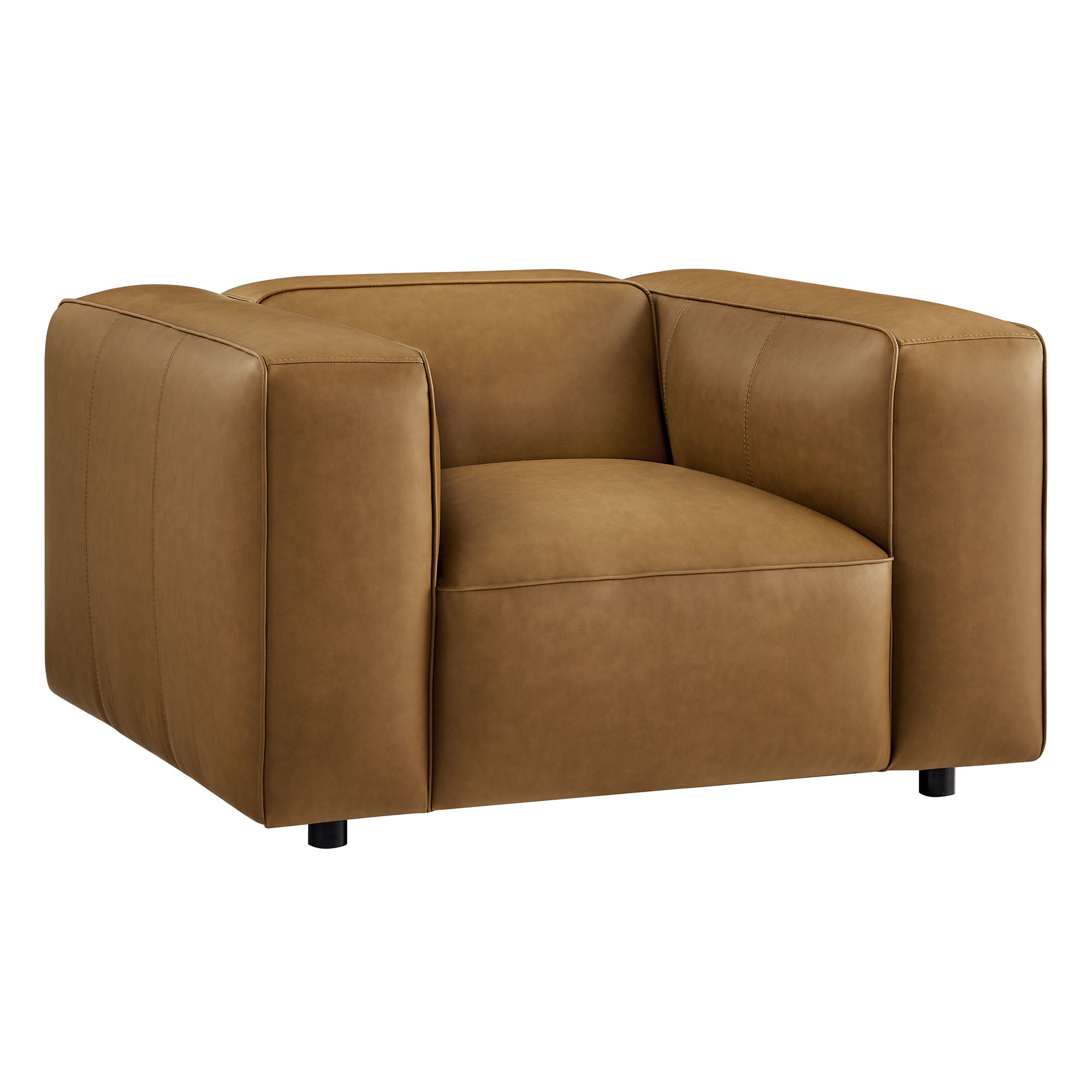 Auren Upholstered Vegan Leather Modular Armchair by Modway - Best Buy Furniture