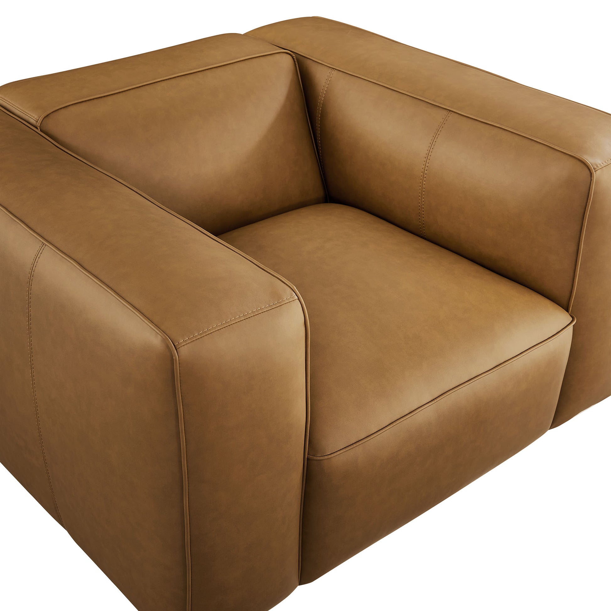Auren Upholstered Vegan Leather Modular Armchair by Modway - Best Buy Furniture