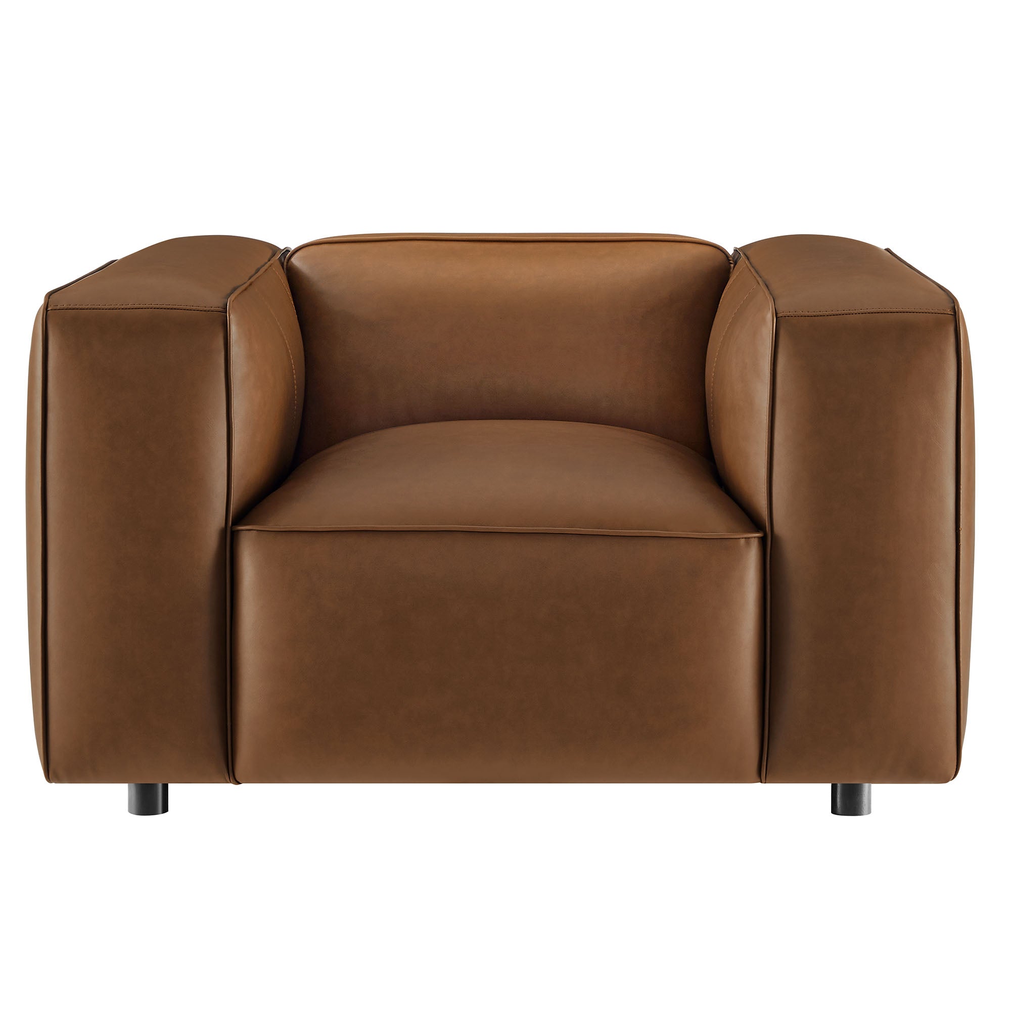Auren Upholstered Vegan Leather Modular Armchair by Modway - Best Buy Furniture