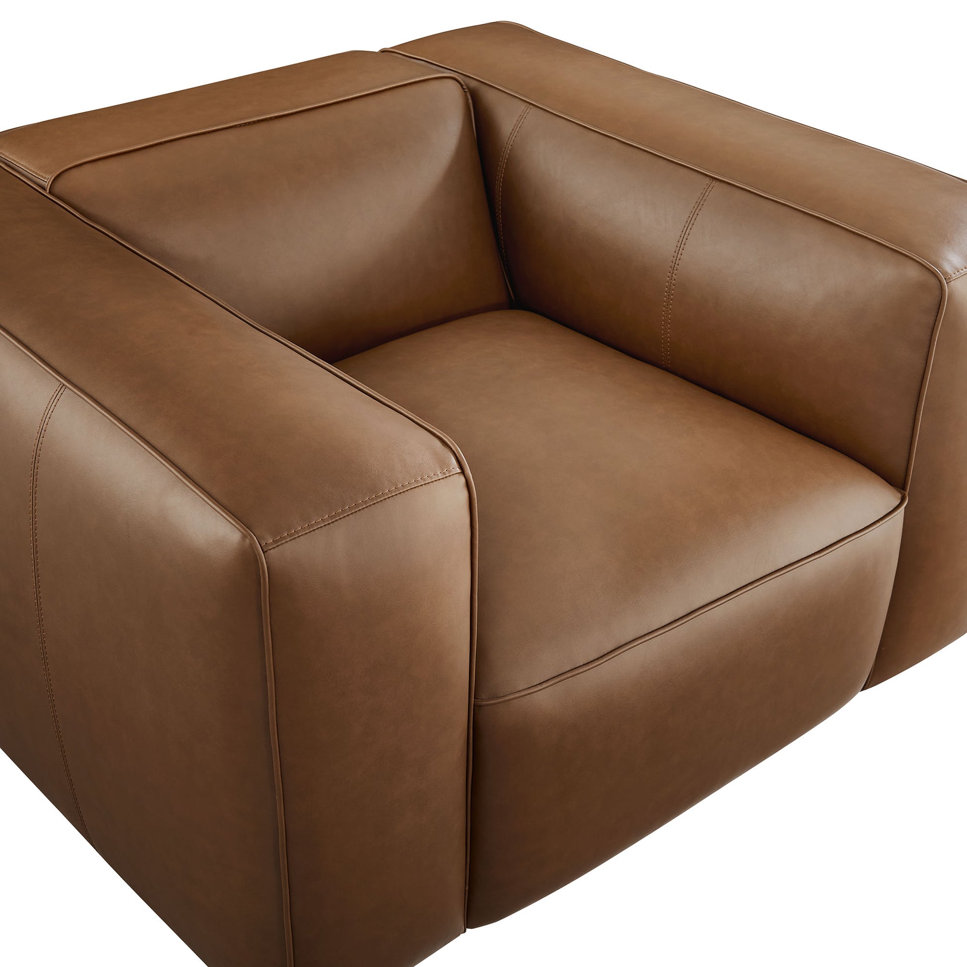 Auren Upholstered Vegan Leather Modular Armchair by Modway - Best Buy Furniture