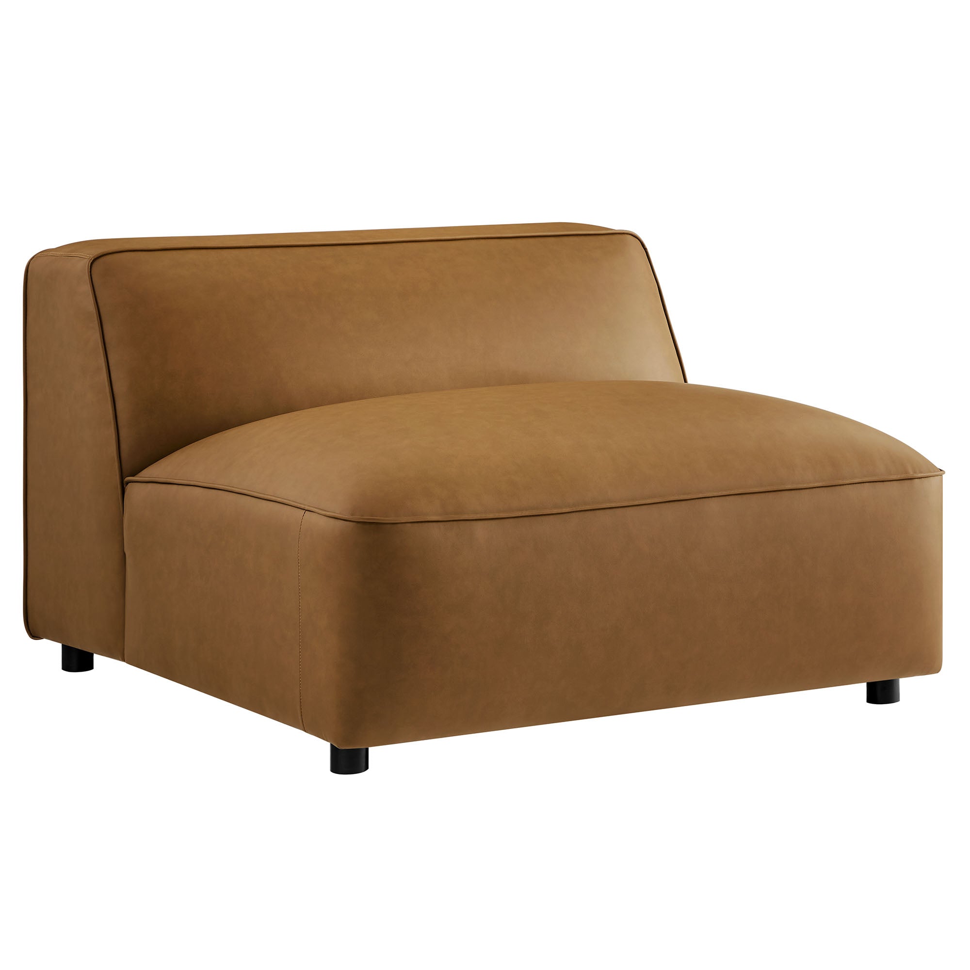 Auren Upholstered Vegan Leather Modular Armless Chair by Modway - Best Buy Furniture