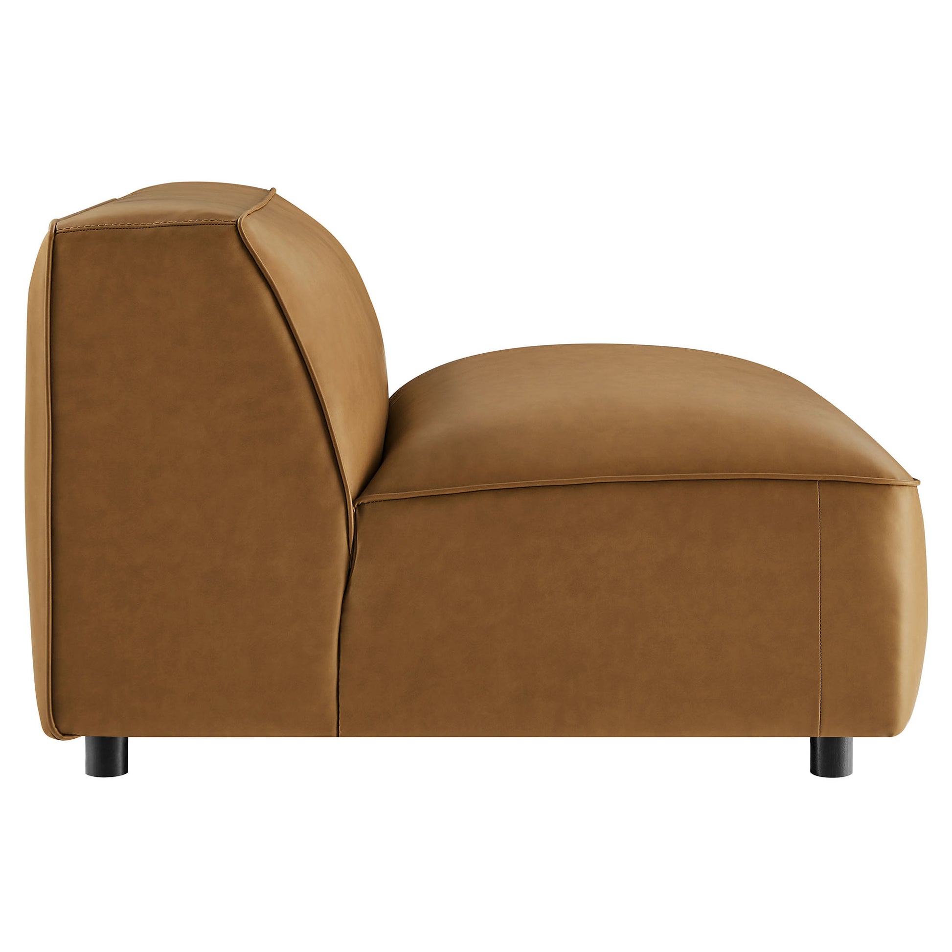 Auren Upholstered Vegan Leather Modular Armless Chair by Modway - Best Buy Furniture