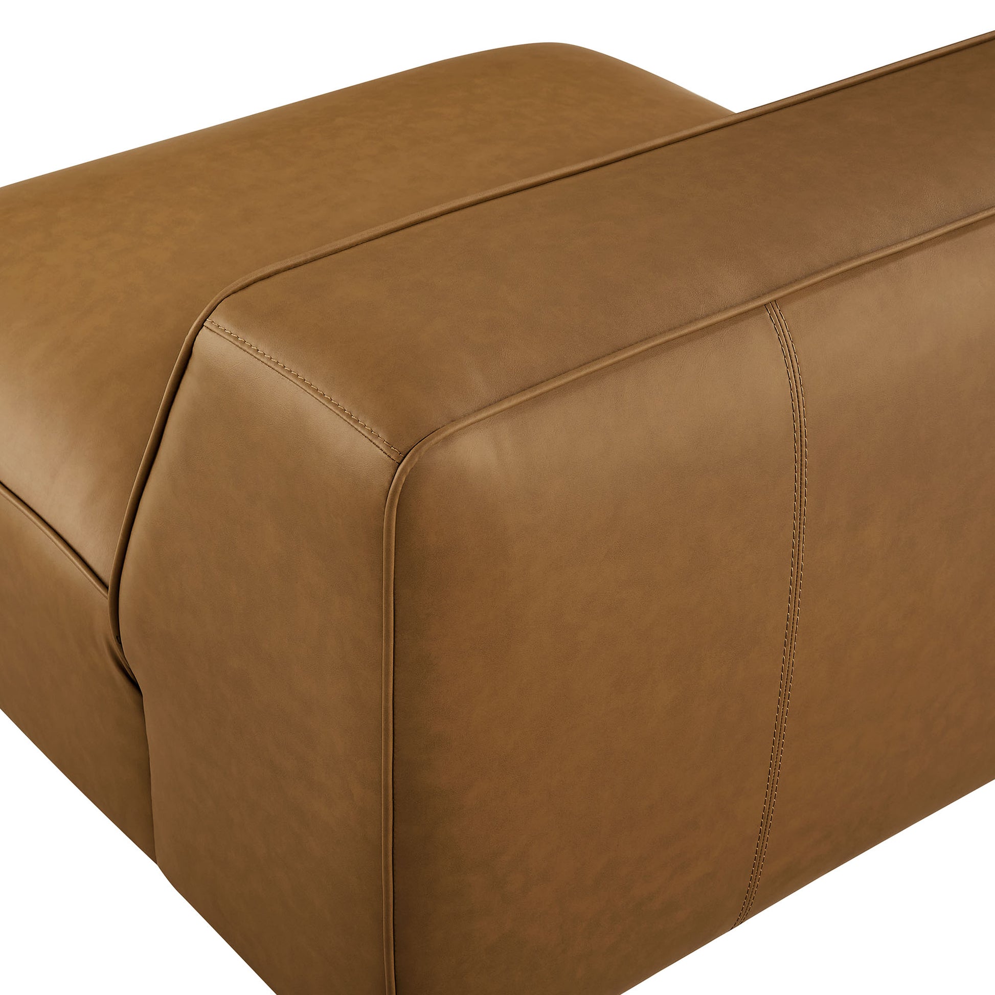 Auren Upholstered Vegan Leather Modular Armless Chair by Modway - Best Buy Furniture