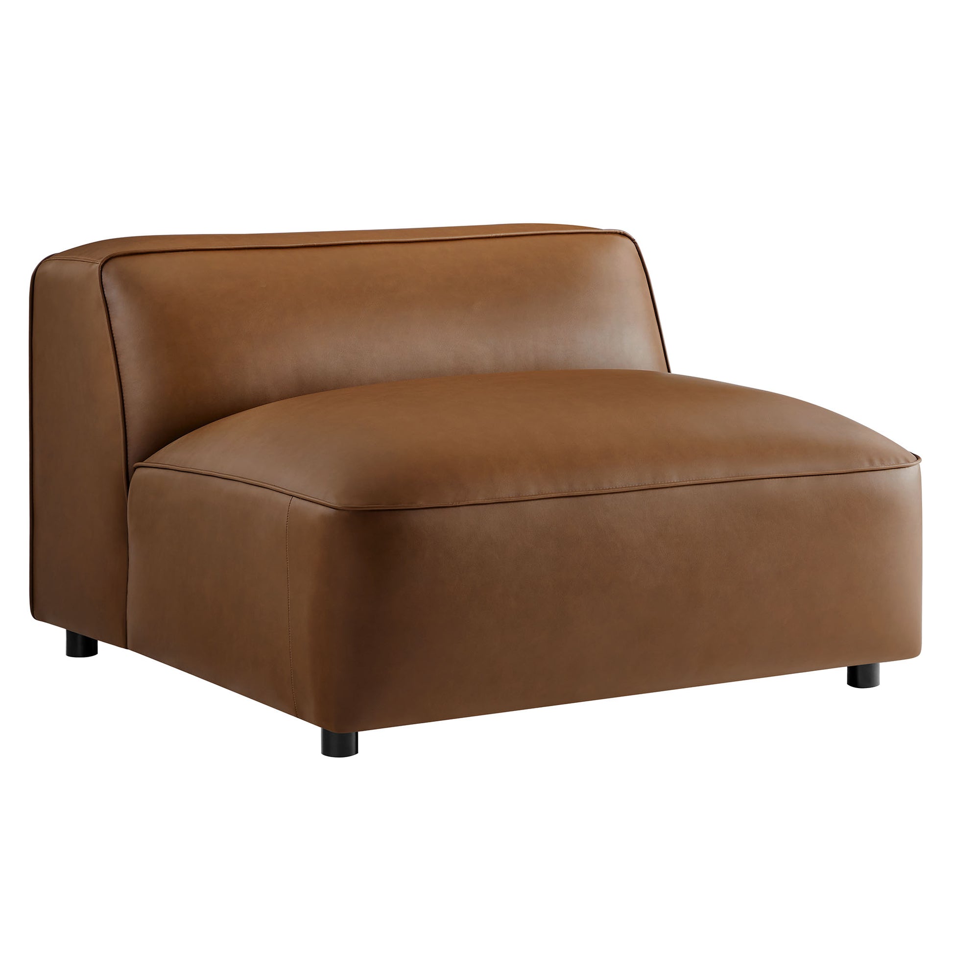 Auren Upholstered Vegan Leather Modular Armless Chair by Modway - Best Buy Furniture