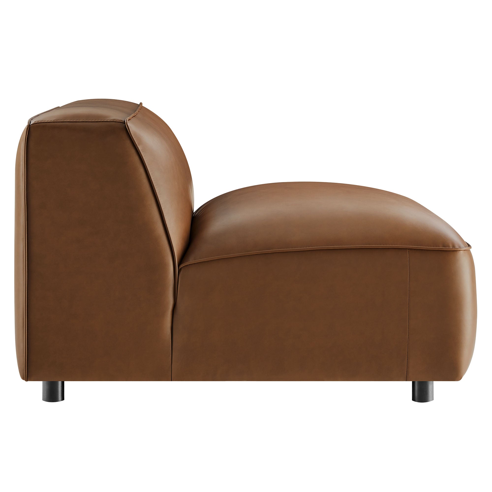 Auren Upholstered Vegan Leather Modular Armless Chair by Modway - Best Buy Furniture