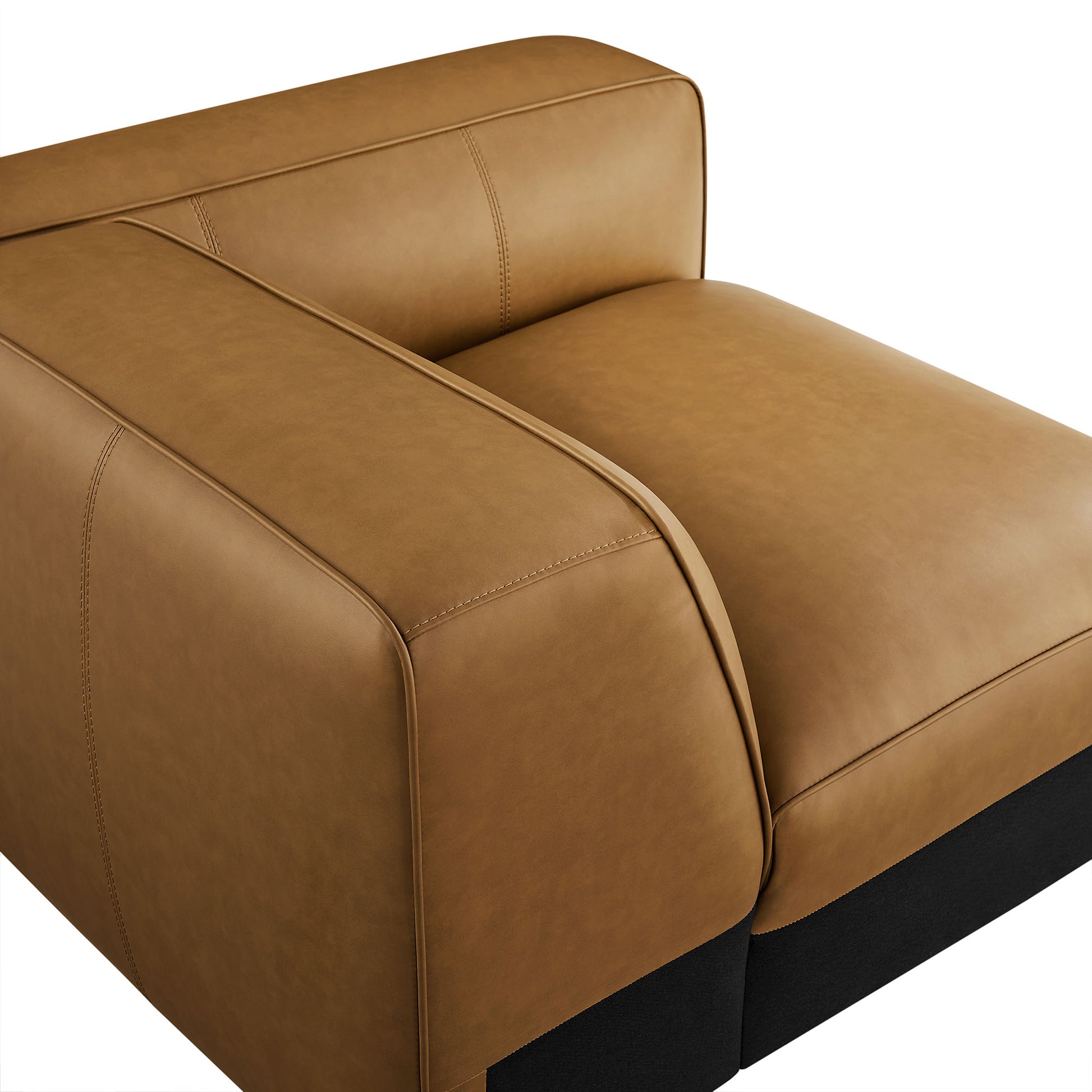 Auren Upholstered Vegan Leather Modular Right Armchair by Modway - Best Buy Furniture