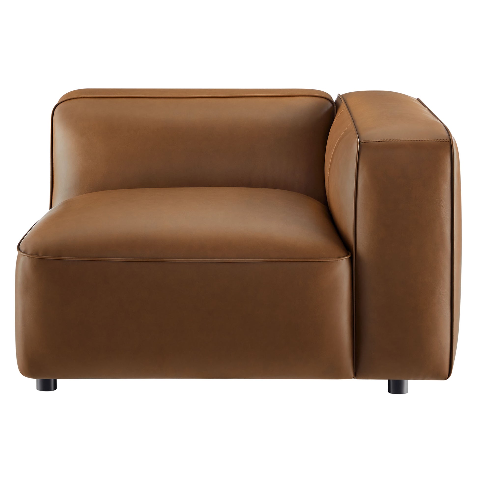 Auren Upholstered Vegan Leather Modular Right Armchair by Modway - Best Buy Furniture