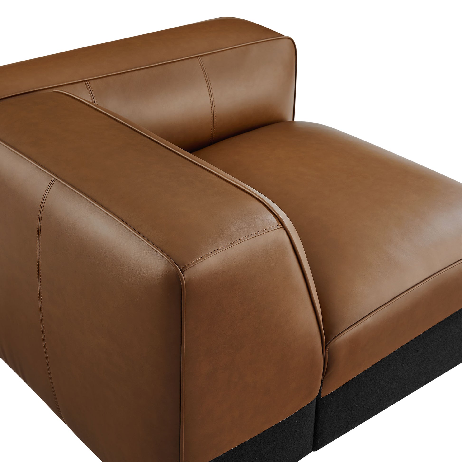 Auren Upholstered Vegan Leather Modular Right Armchair by Modway - Best Buy Furniture