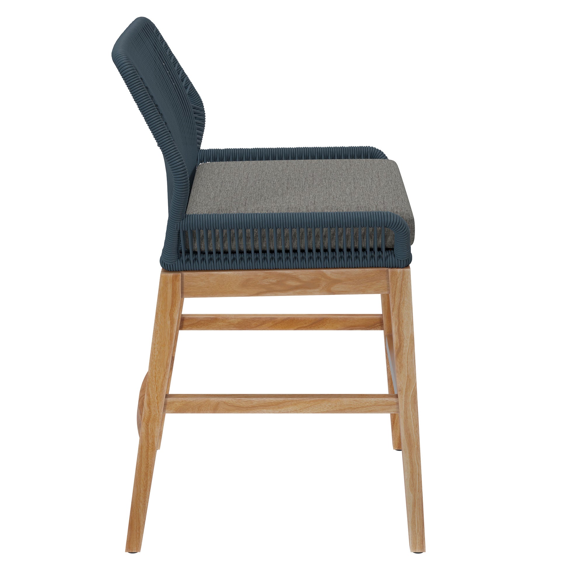 Wellspring Outdoor Patio Teak and Rope Counter Stool by Modway - Best Buy Furniture