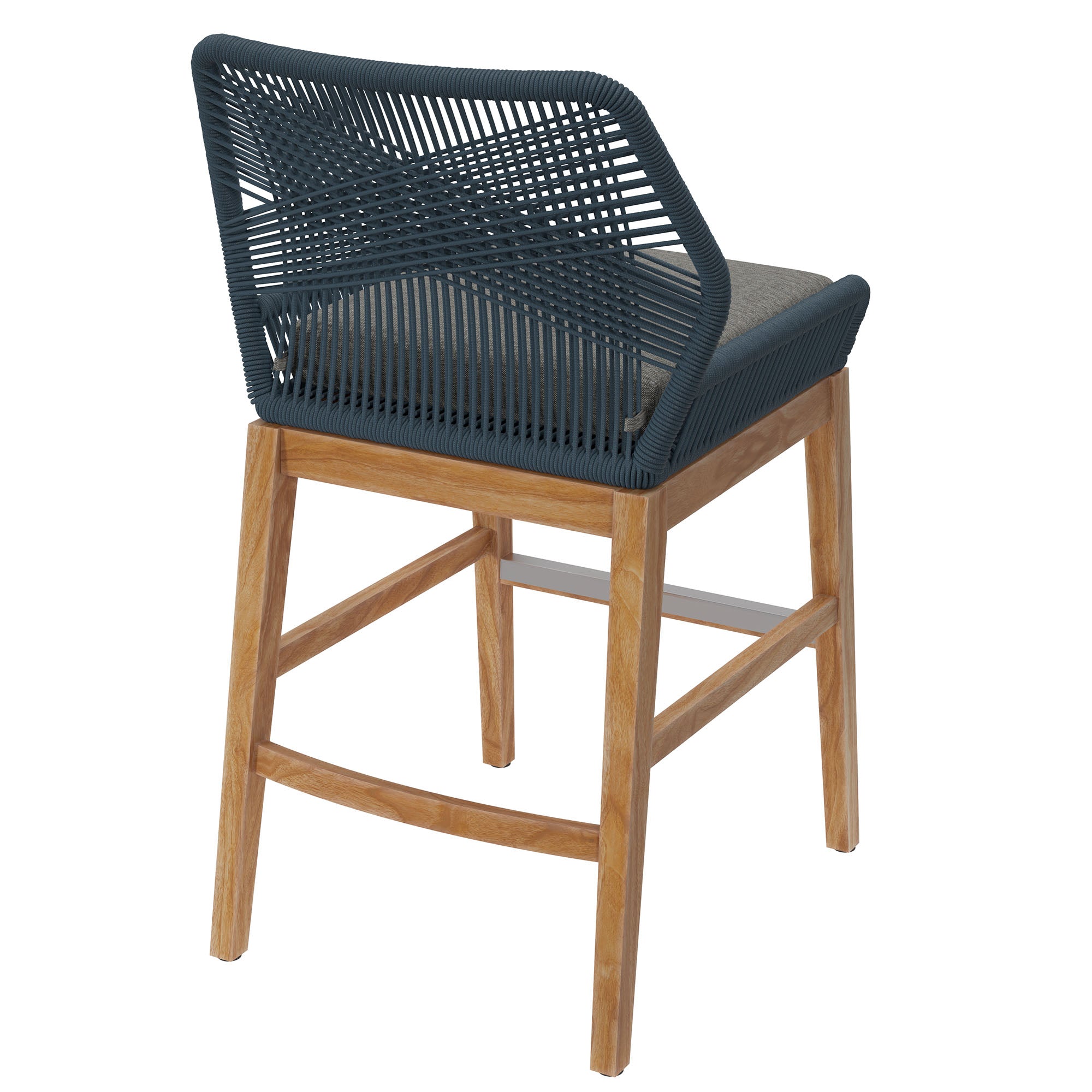 Wellspring Outdoor Patio Teak and Rope Counter Stool by Modway - Best Buy Furniture
