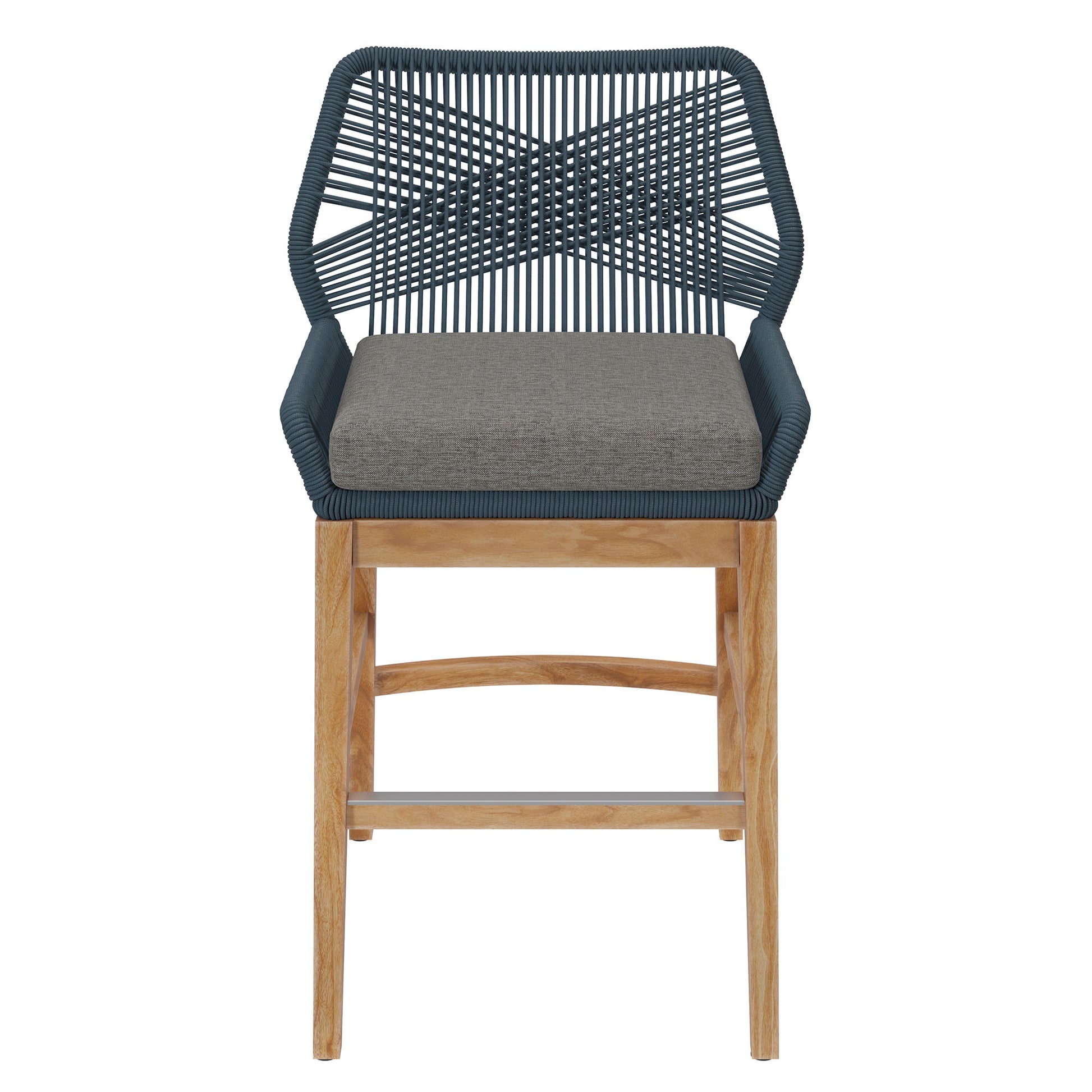 Wellspring Outdoor Patio Teak and Rope Counter Stool by Modway - Best Buy Furniture