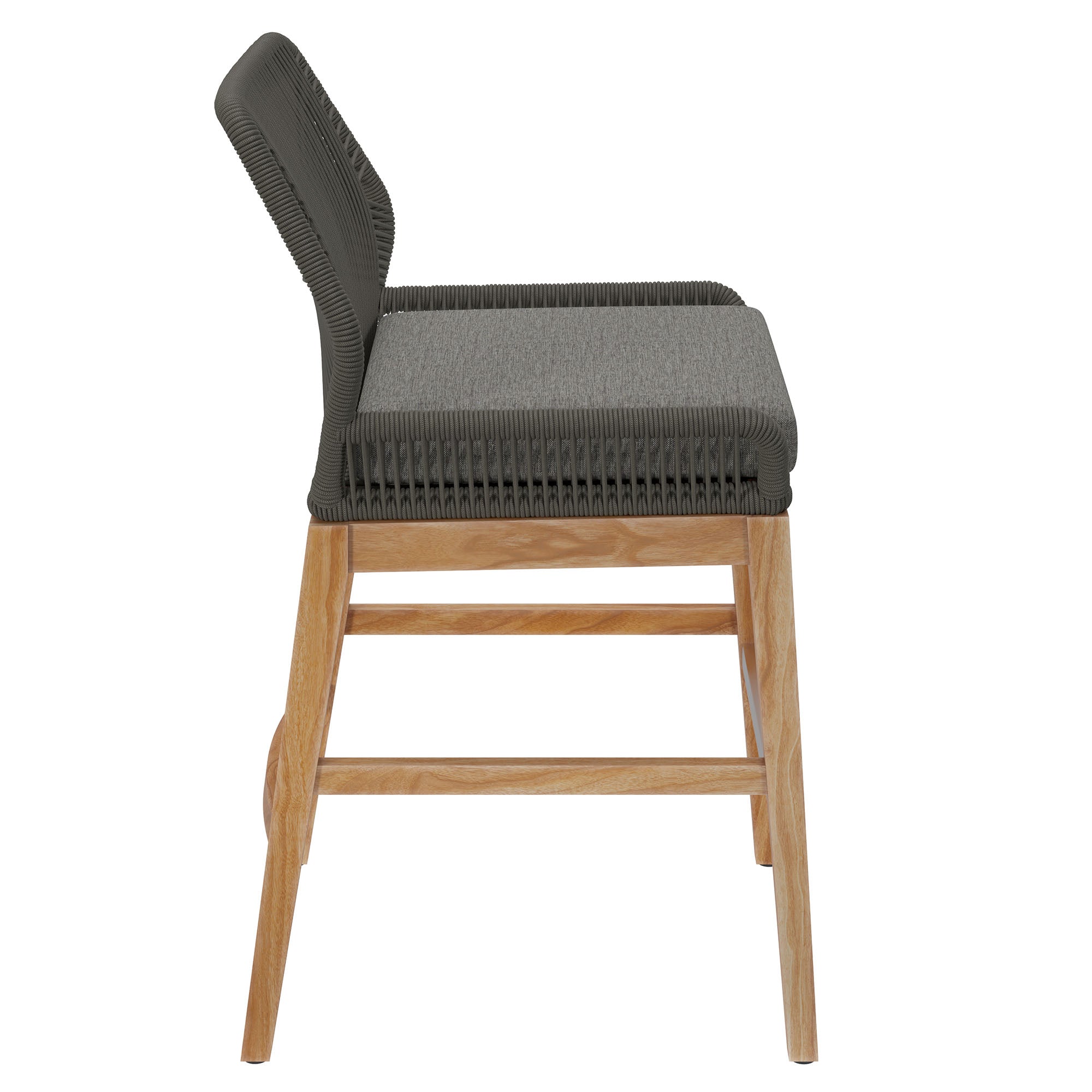 Wellspring Outdoor Patio Teak and Rope Counter Stool by Modway - Best Buy Furniture