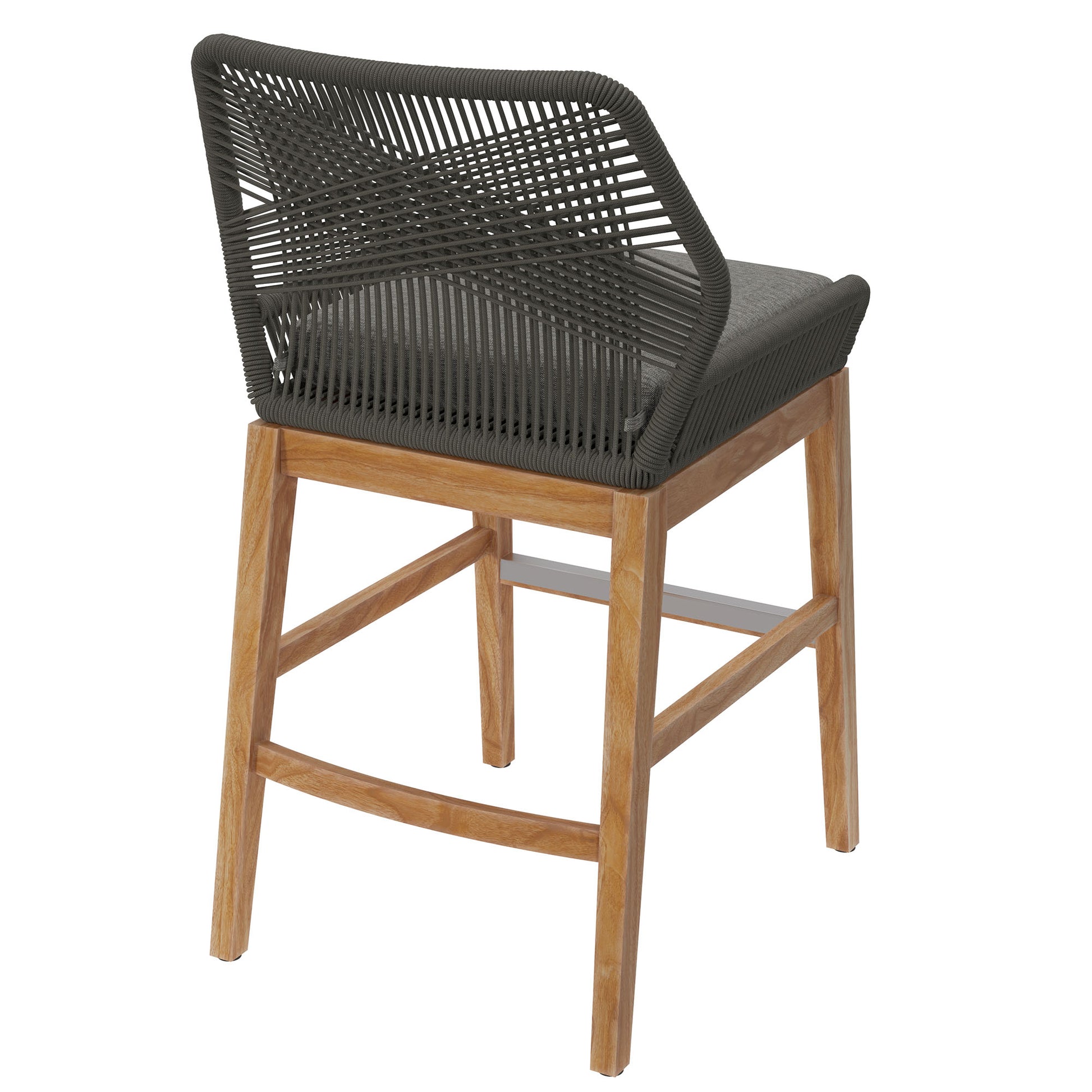 Wellspring Outdoor Patio Teak and Rope Counter Stool by Modway - Best Buy Furniture